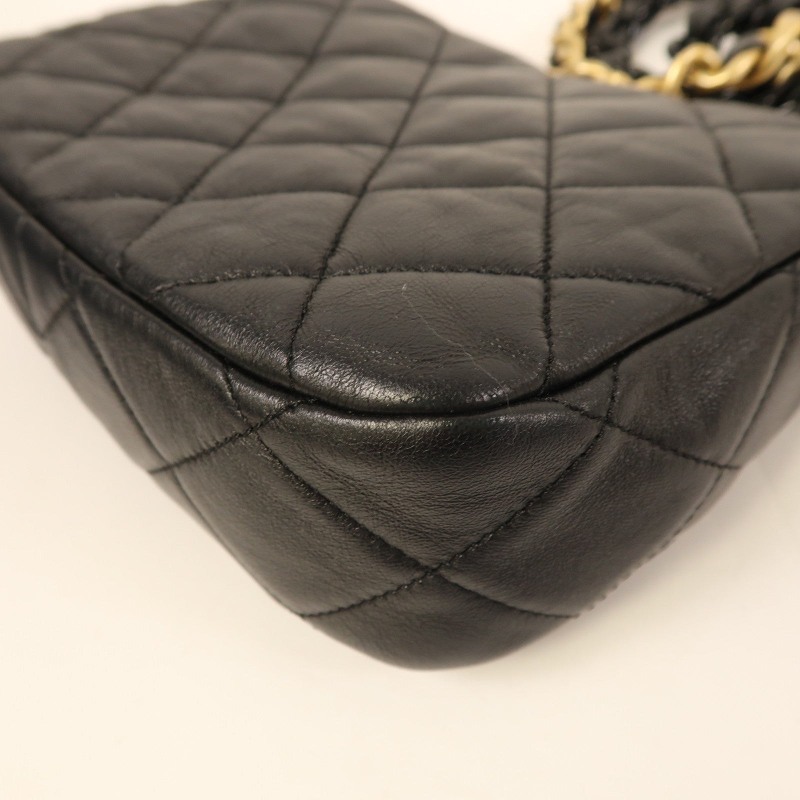 CHANEL【激減優惠】 羊皮皮革Chain Shoulder金扣鏈帶肩背袋