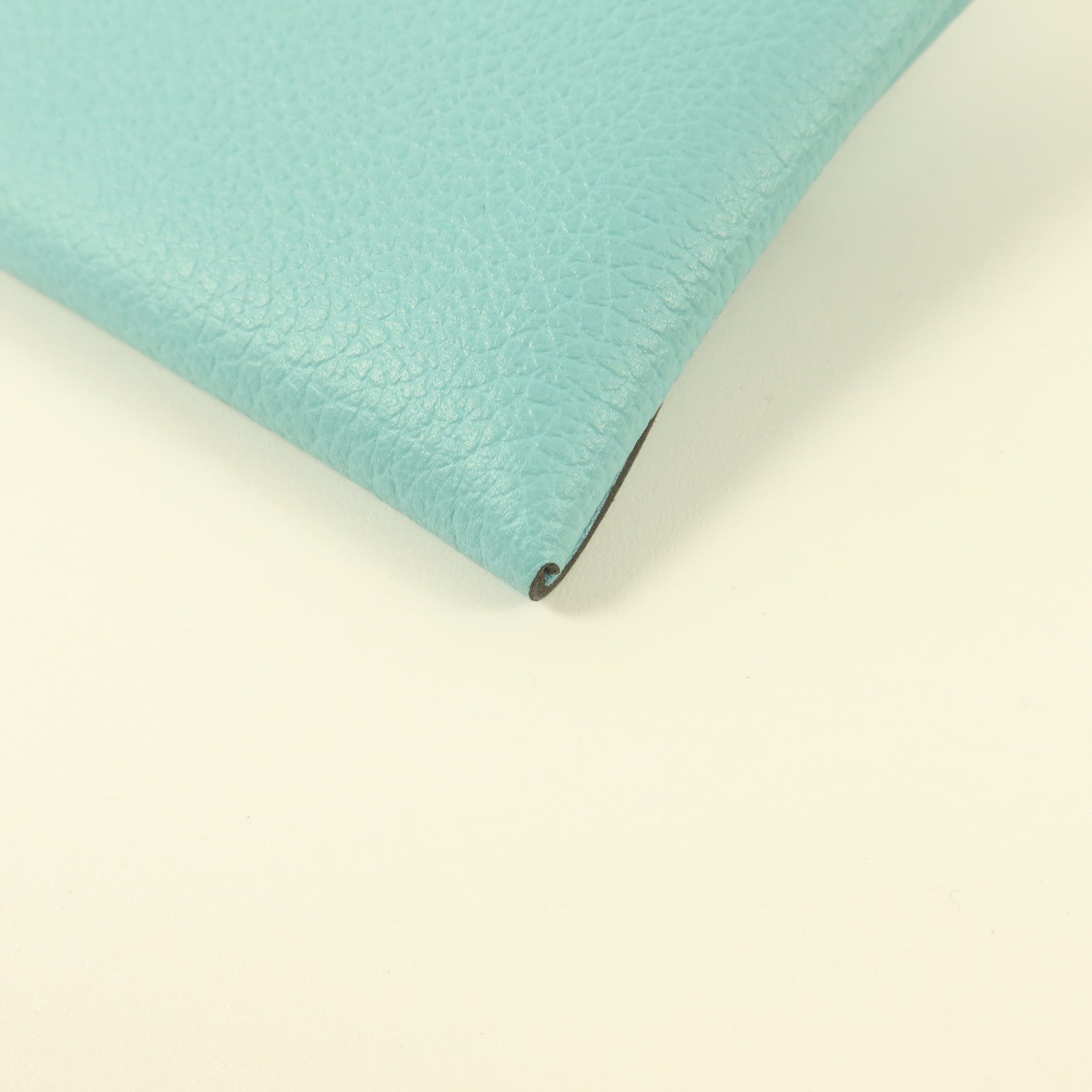 HERMES Evercolor皮革Bastia Change Purse零錢包Bleu Atoll