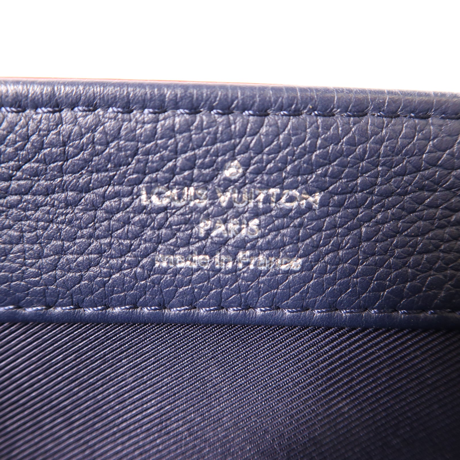 LOUIS VUITTON 牛皮皮革Lockme II BB銀扣手挽肩背兩用袋藍色