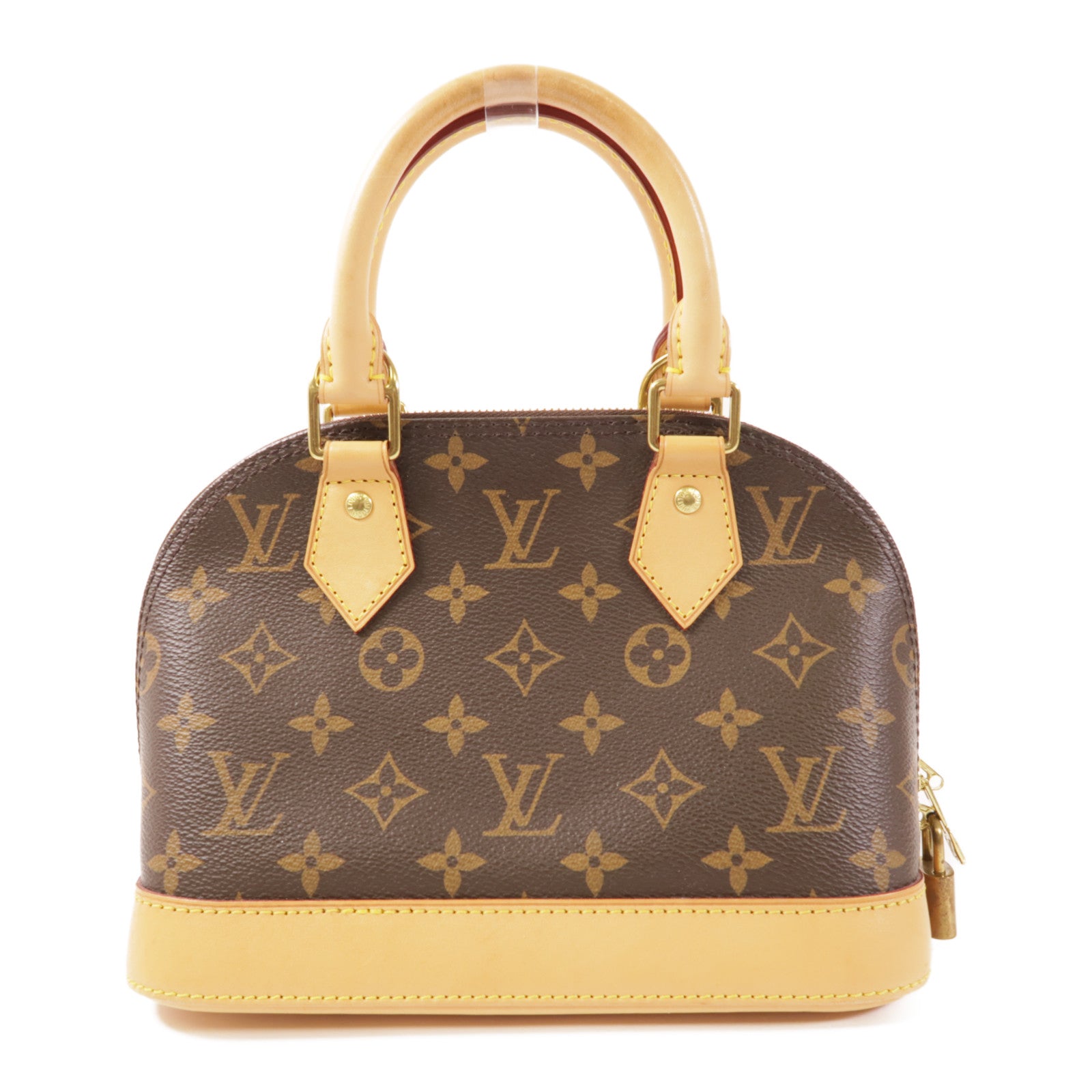 LOUIS VUITTON Monogram Alma BB金扣手挽肩背兩用袋棕色