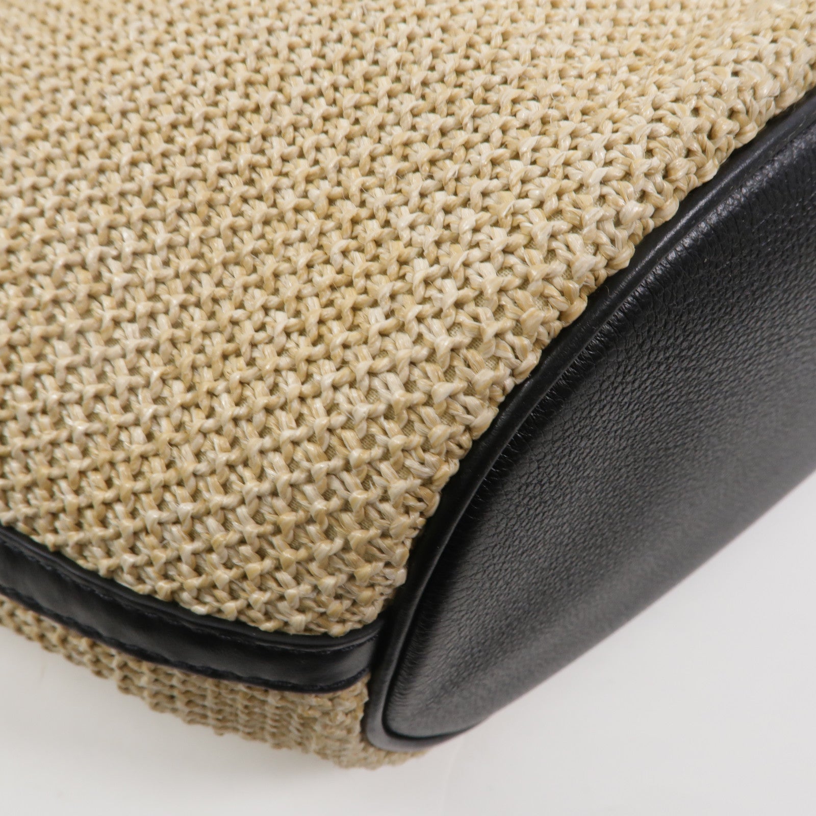 LOUIS VUITTON Raffia Saint-Jacques Knit Tote Bag肩背袋