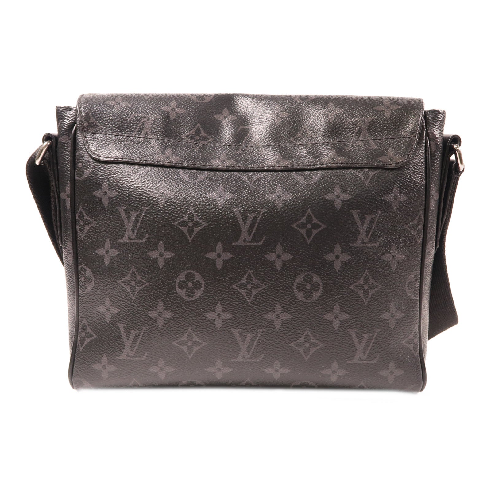 LOUIS VUITTON Monogram Eclipse District PM銀扣肩背袋黑色