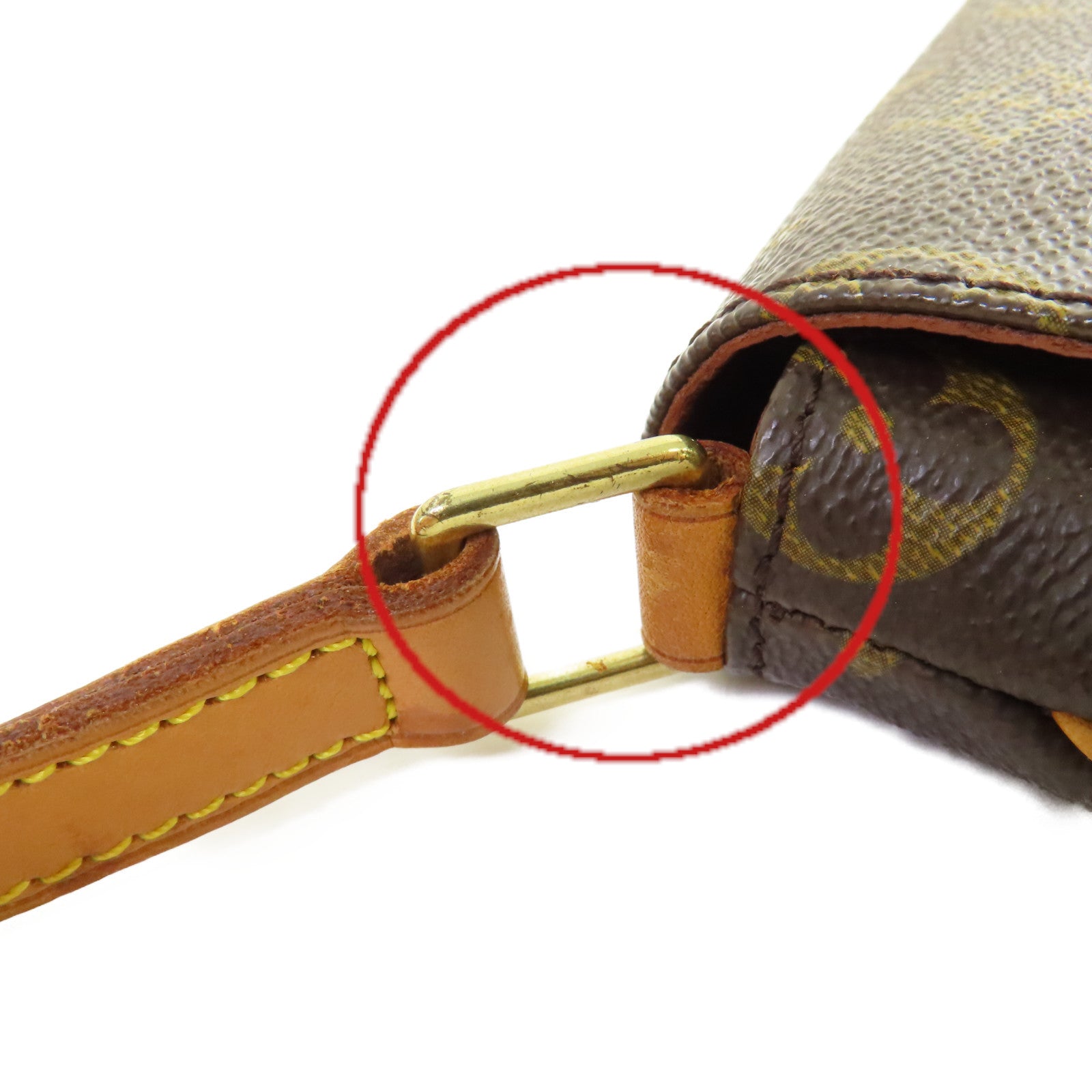 LOUIS VUITTON Monogram Musette Tango Shoulder Bag金扣肩背袋啡色