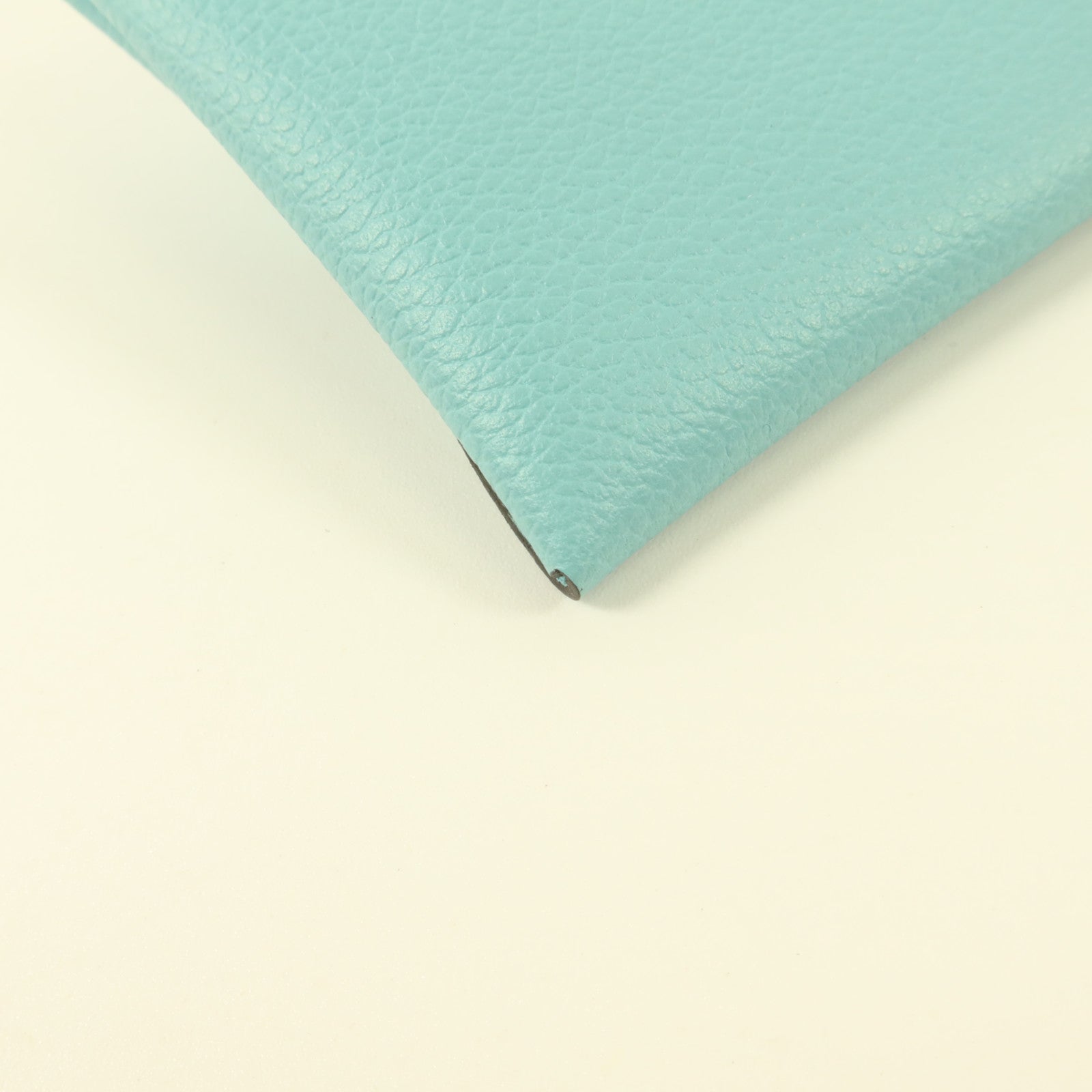 HERMES Evercolor皮革Bastia Change Purse零錢包Bleu Atoll