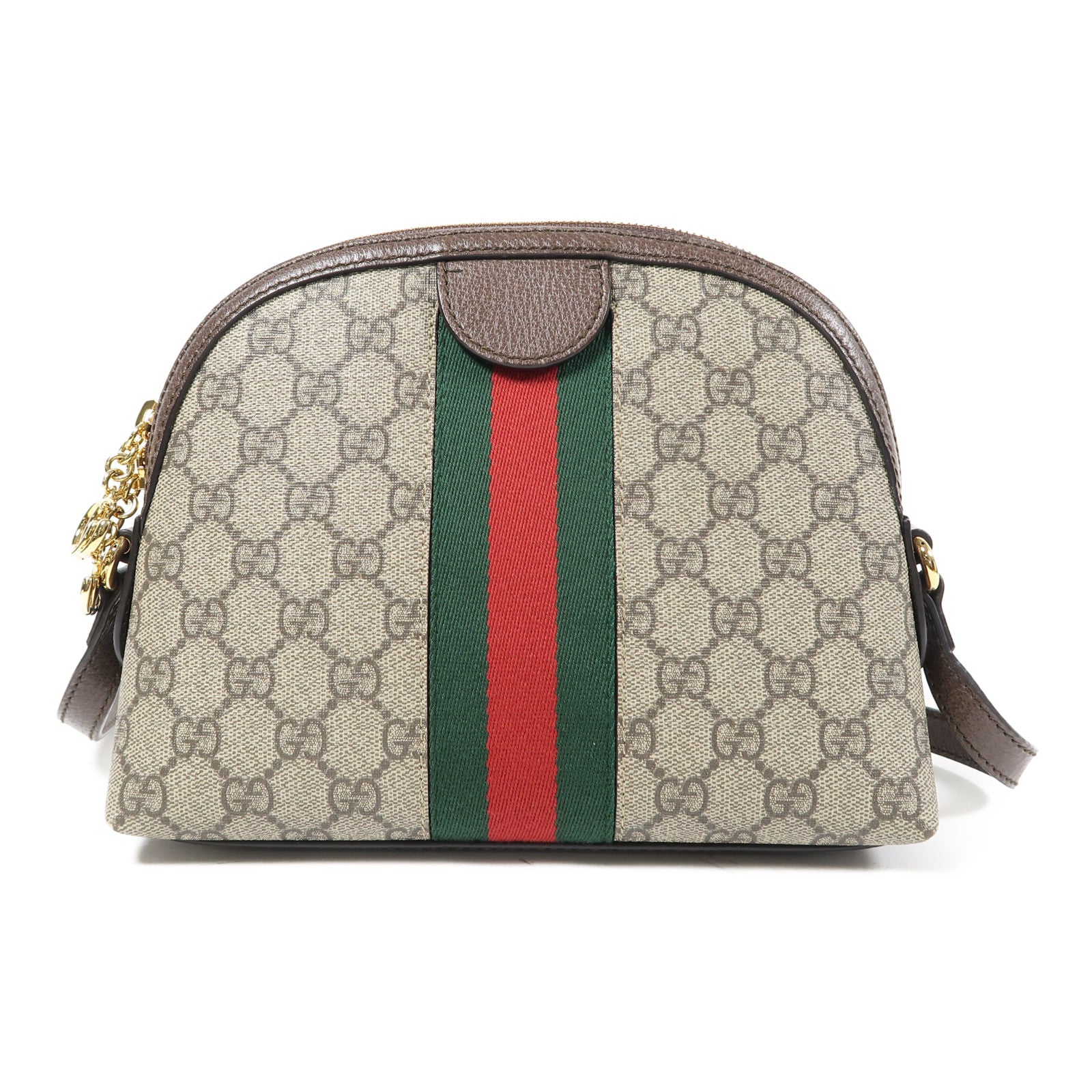 GUCCI 塗層帆布Ophidia GG金扣肩背袋啡色