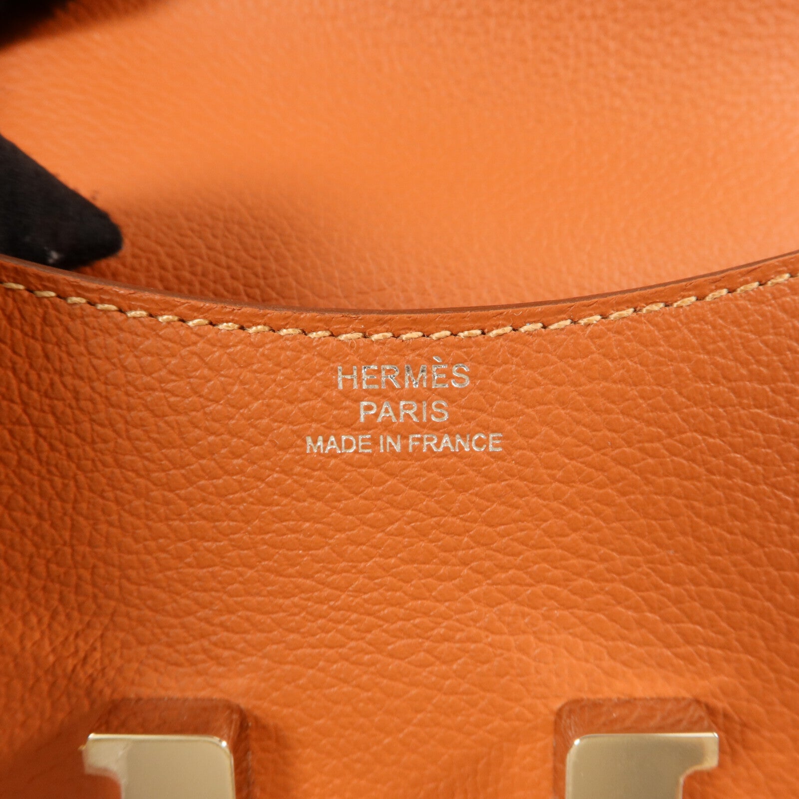 HERMES Evercolor皮革Constance Slim錢包Cuivre
