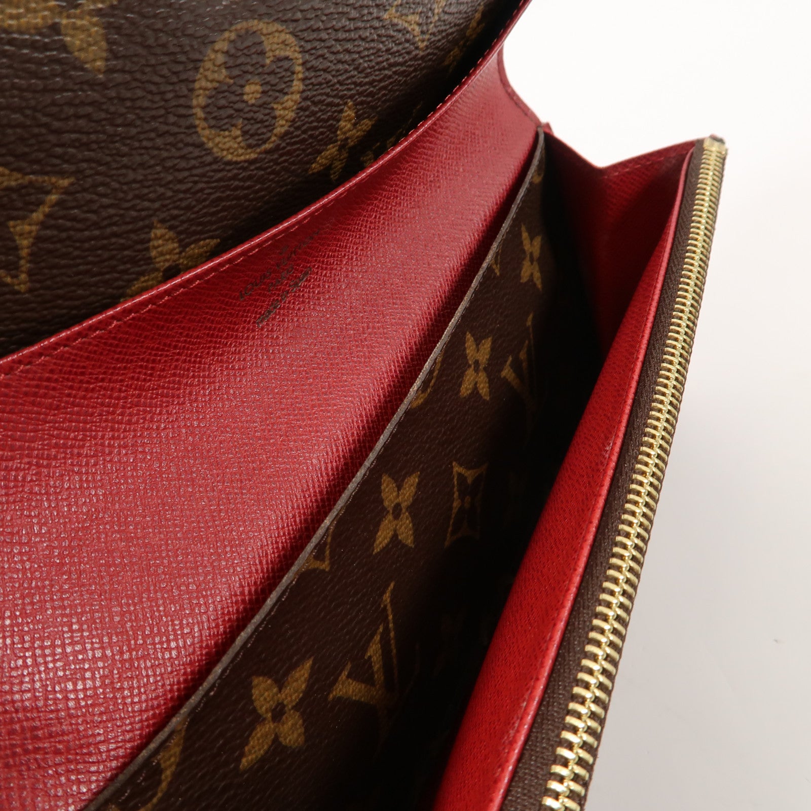 LOUIS VUITTON 【激減優惠】Monogram Emilie Wallet金扣長錢包啡色