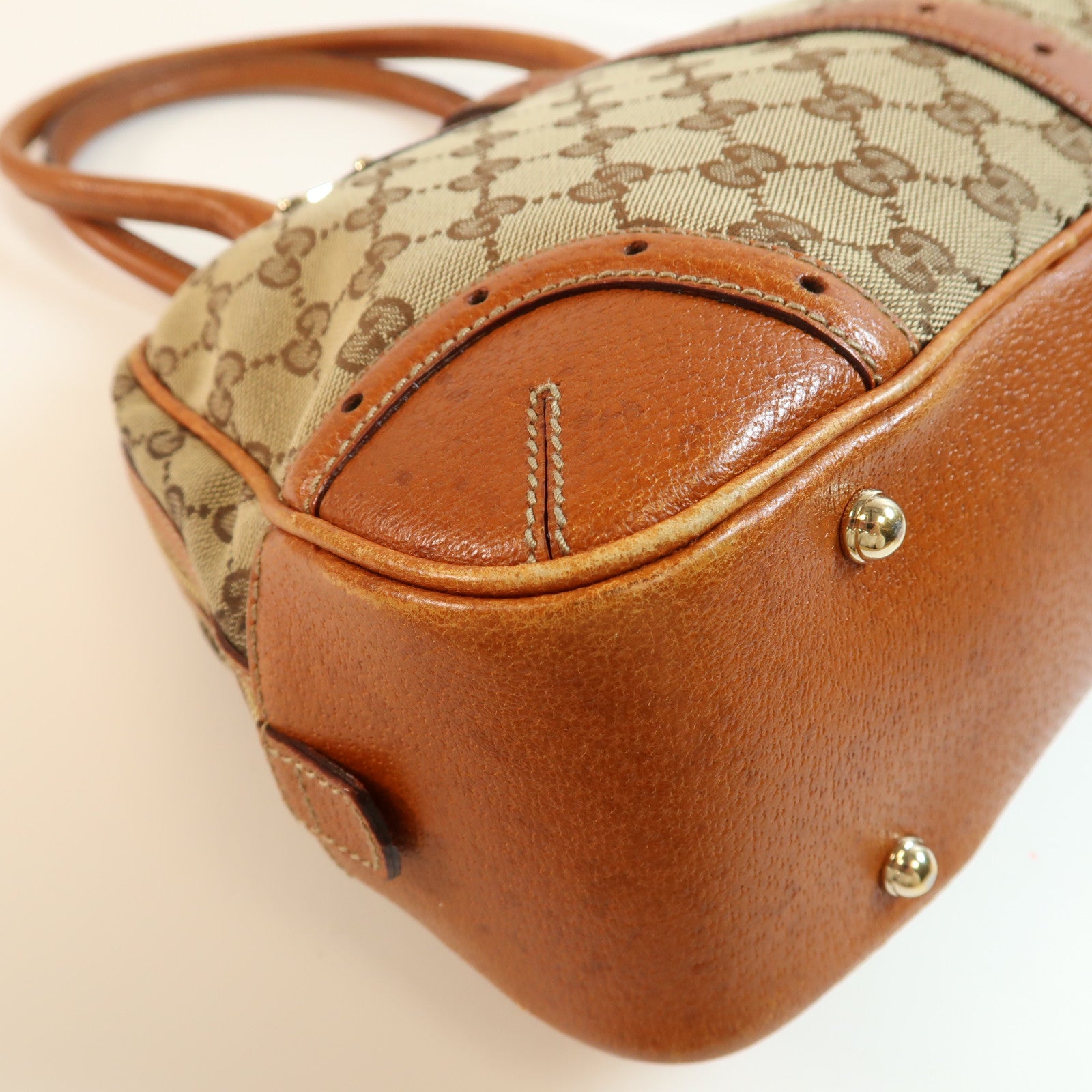 GUCCI 帆布Shoulder Bag金扣鏈帶肩背袋