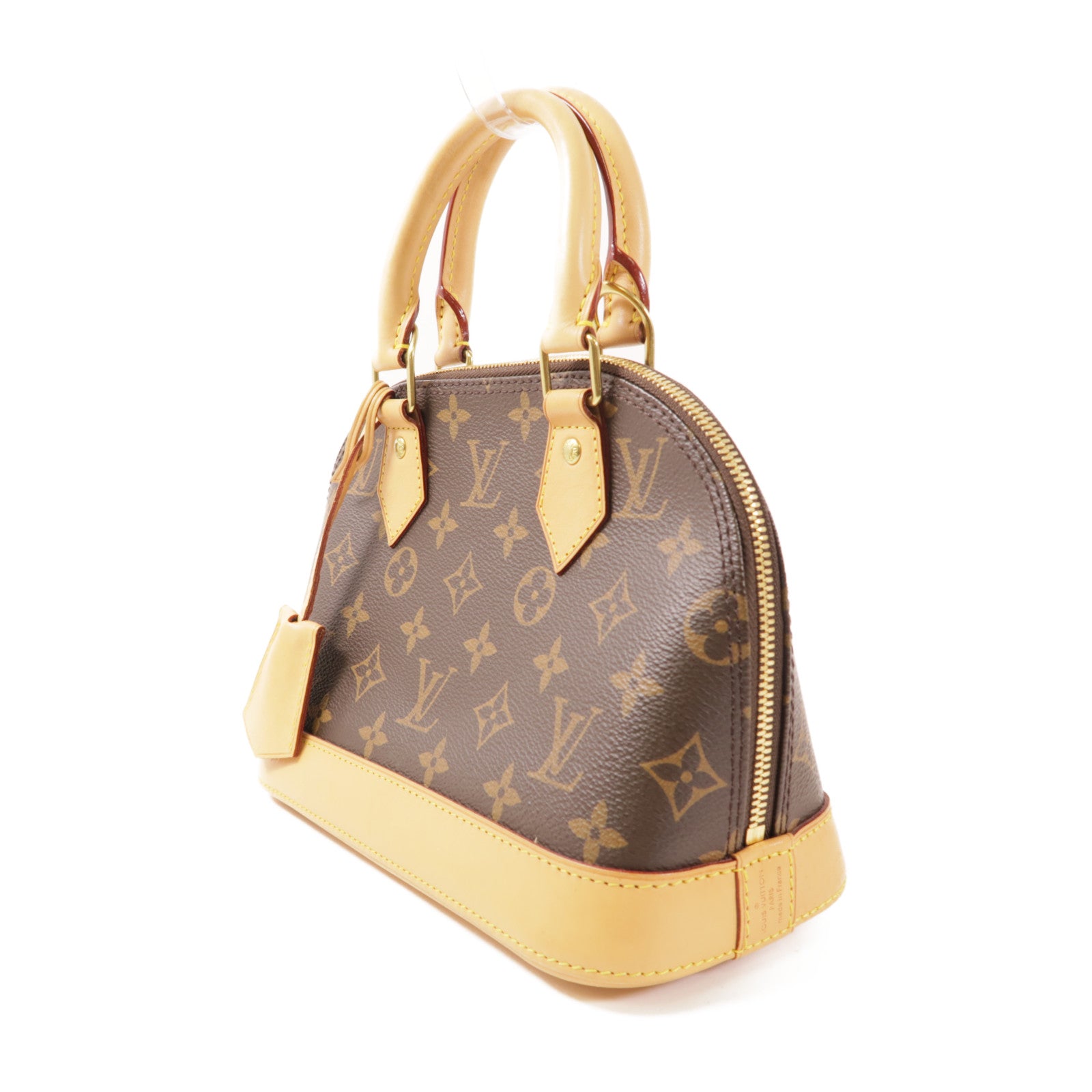 LOUIS VUITTON Monogram Alma BB金扣手挽肩背兩用袋棕色