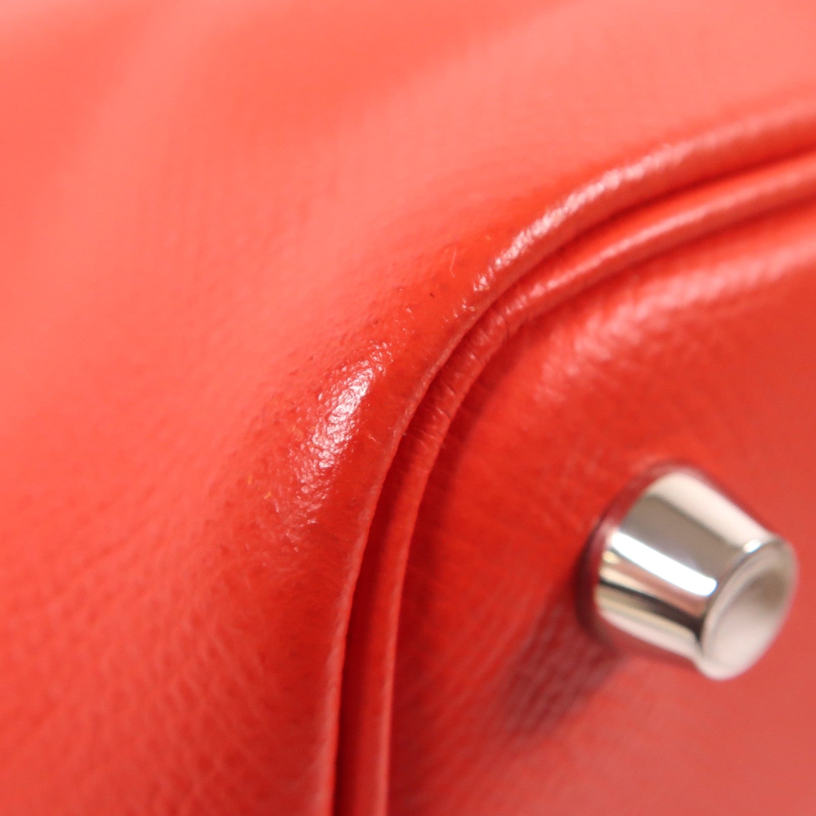 HERMES Epsom皮革Picotin PM銀扣手挽袋Rouge de Coeur