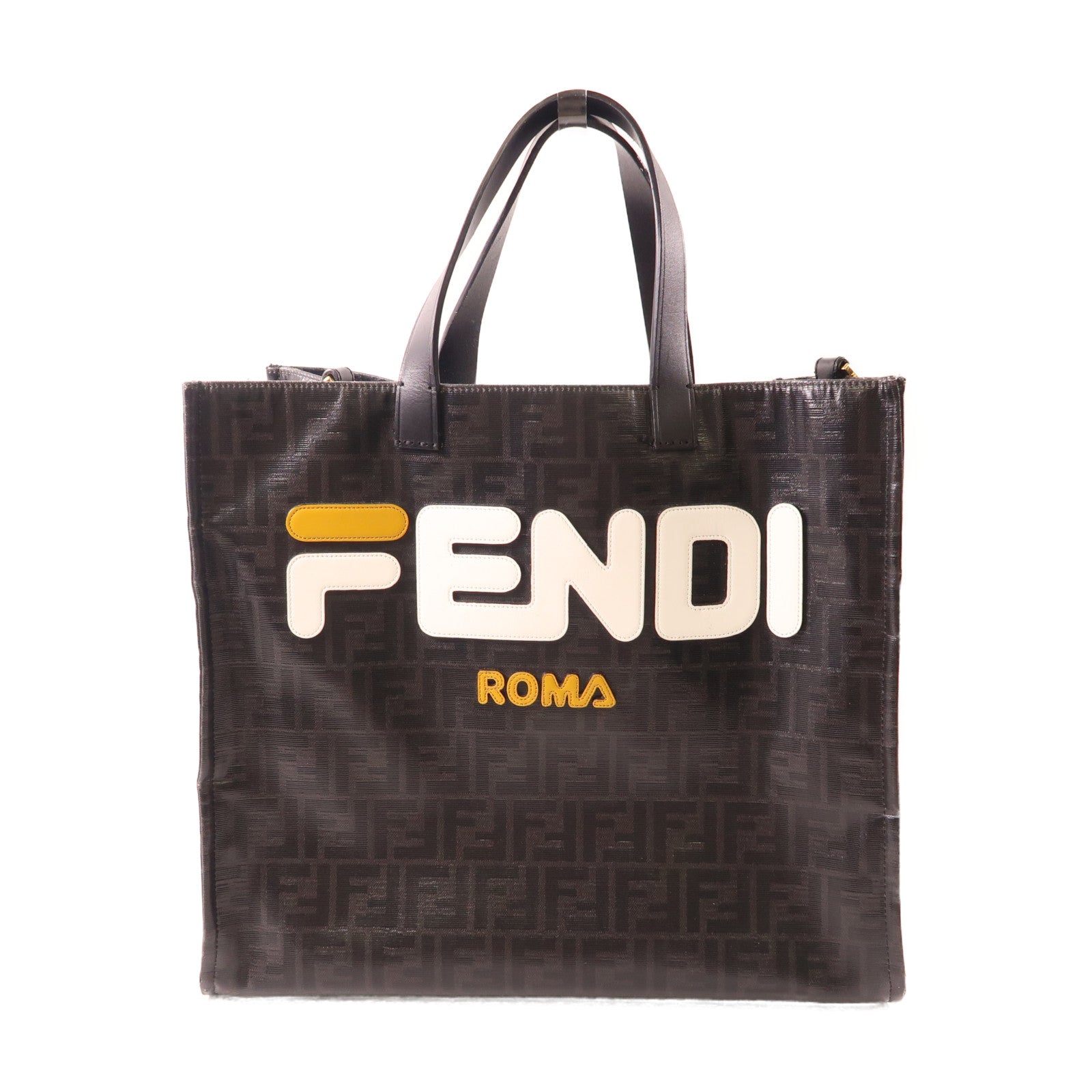 FENDI 塗層帆布Tote Bag金扣手挽袋