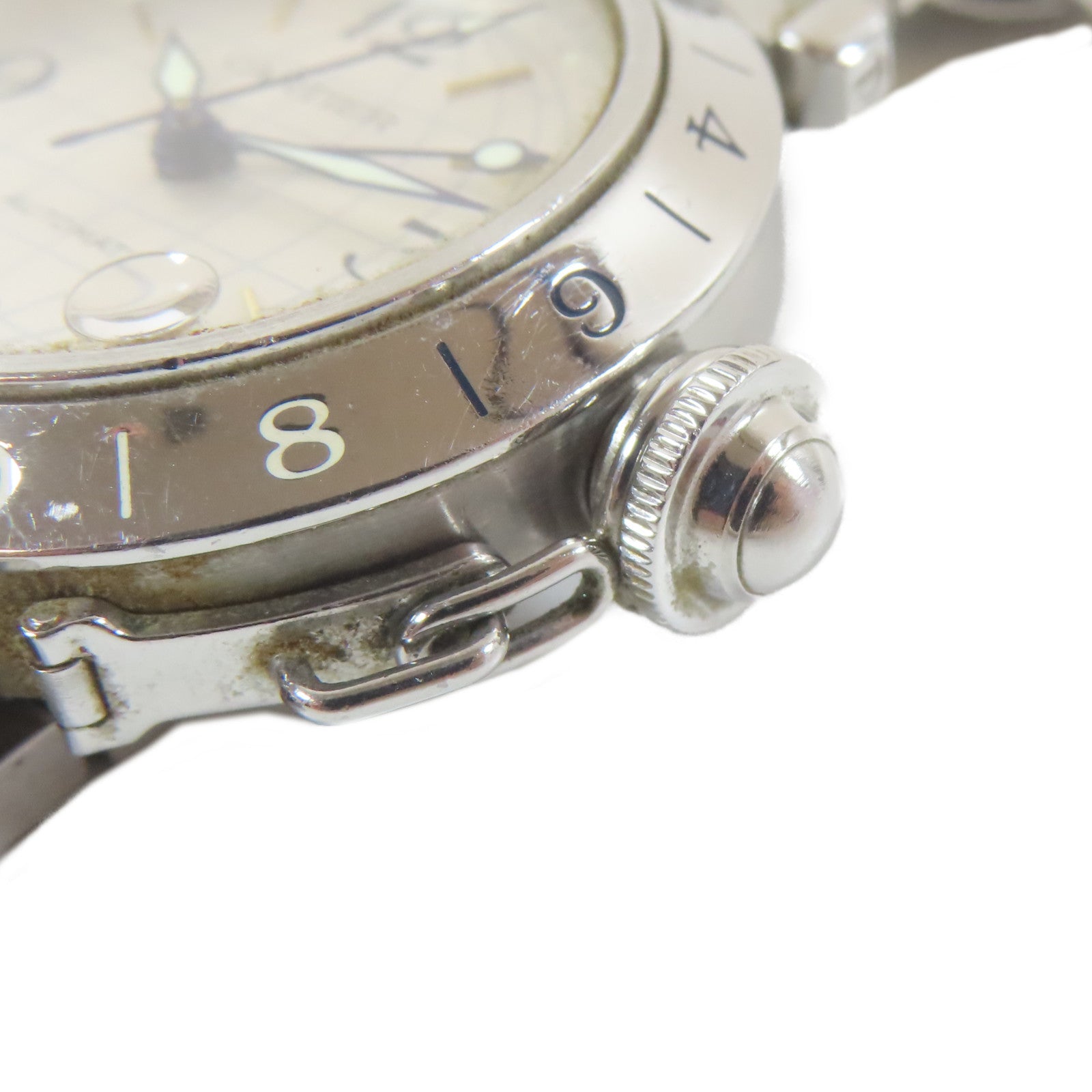 CARTIER Pasha C不鏽鋼手錶自動機芯銀色#15.5cm