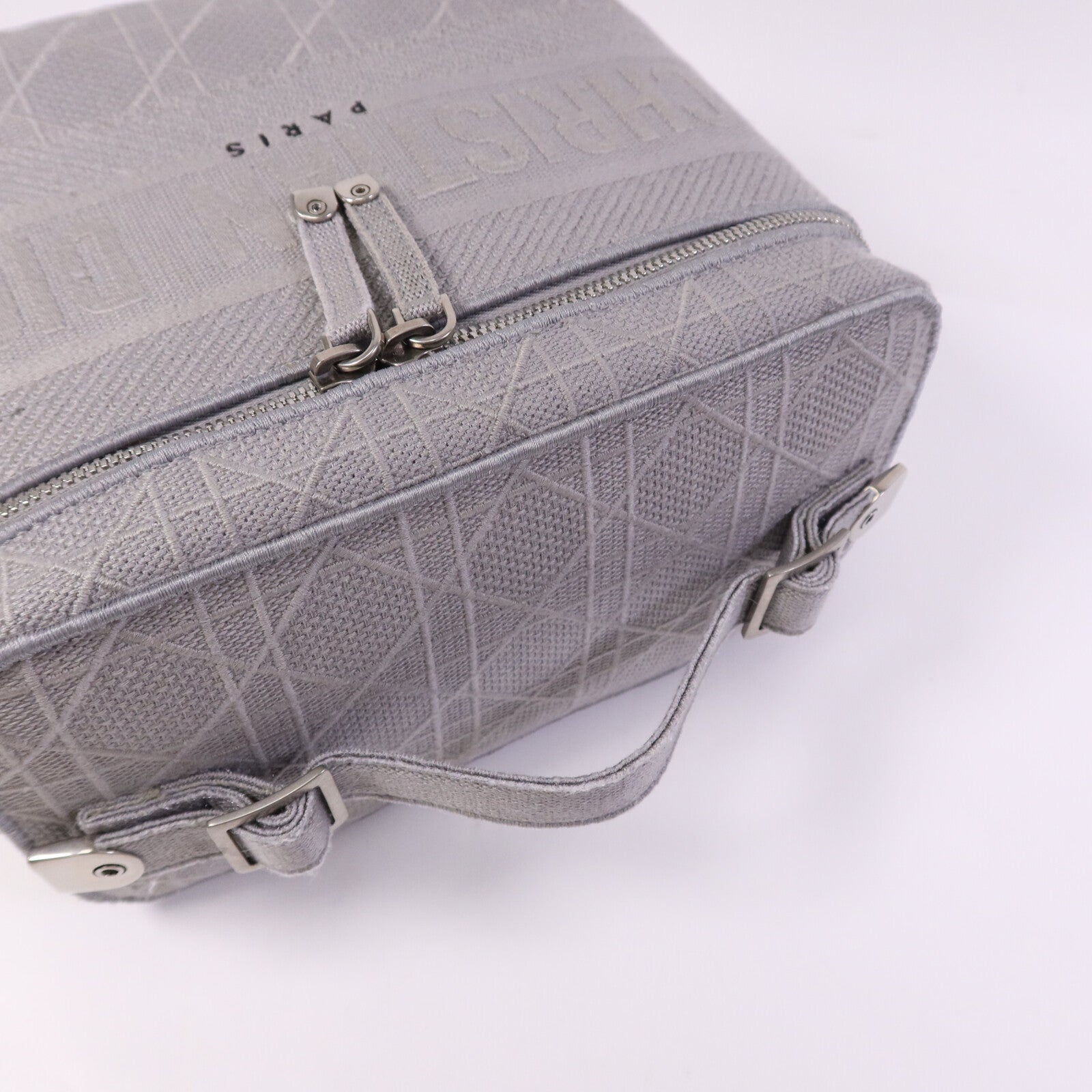 Dior 【激減優惠】帆布Travel Vanity Case銀扣手挽袋