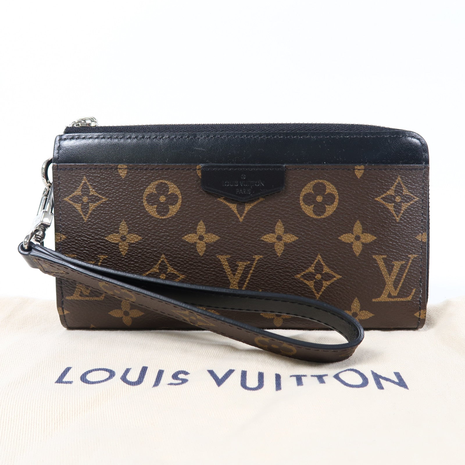 LOUIS VUITTON Monogram Zippy Dragonne銀扣長錢包啡色