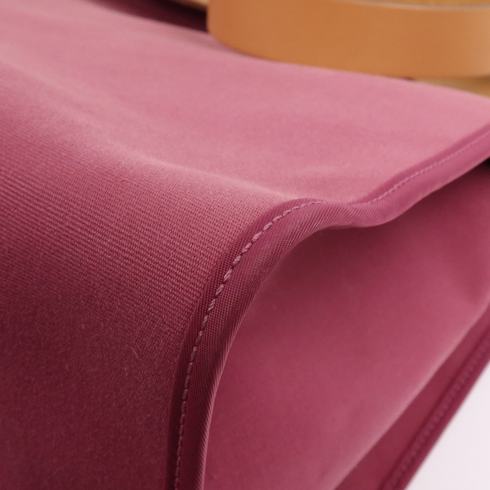 HERMES 帆布Herbag 50銀扣手挽肩背兩用袋Tosca