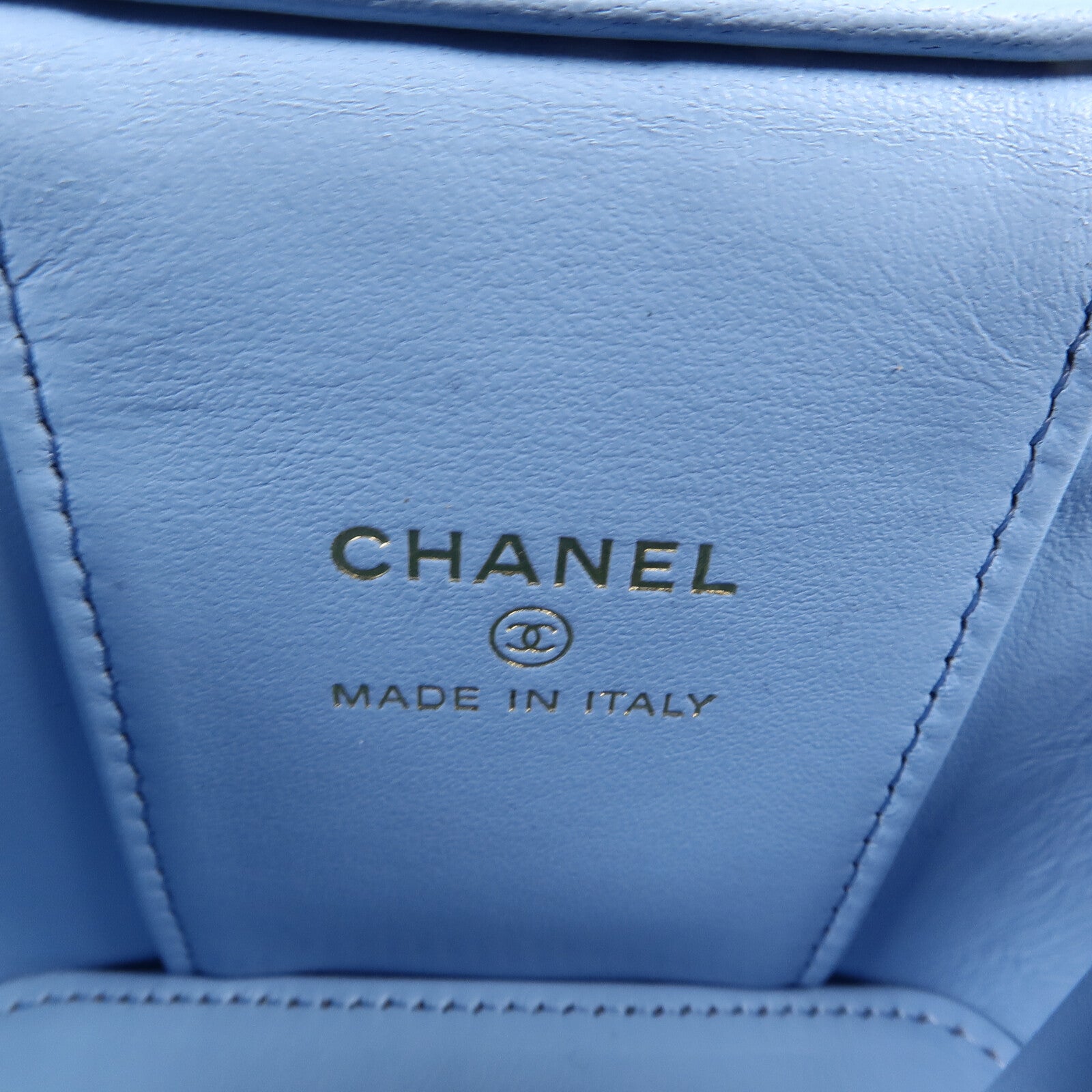 CHANEL 牛皮皮革Mini Vanity鏈帶肩背袋