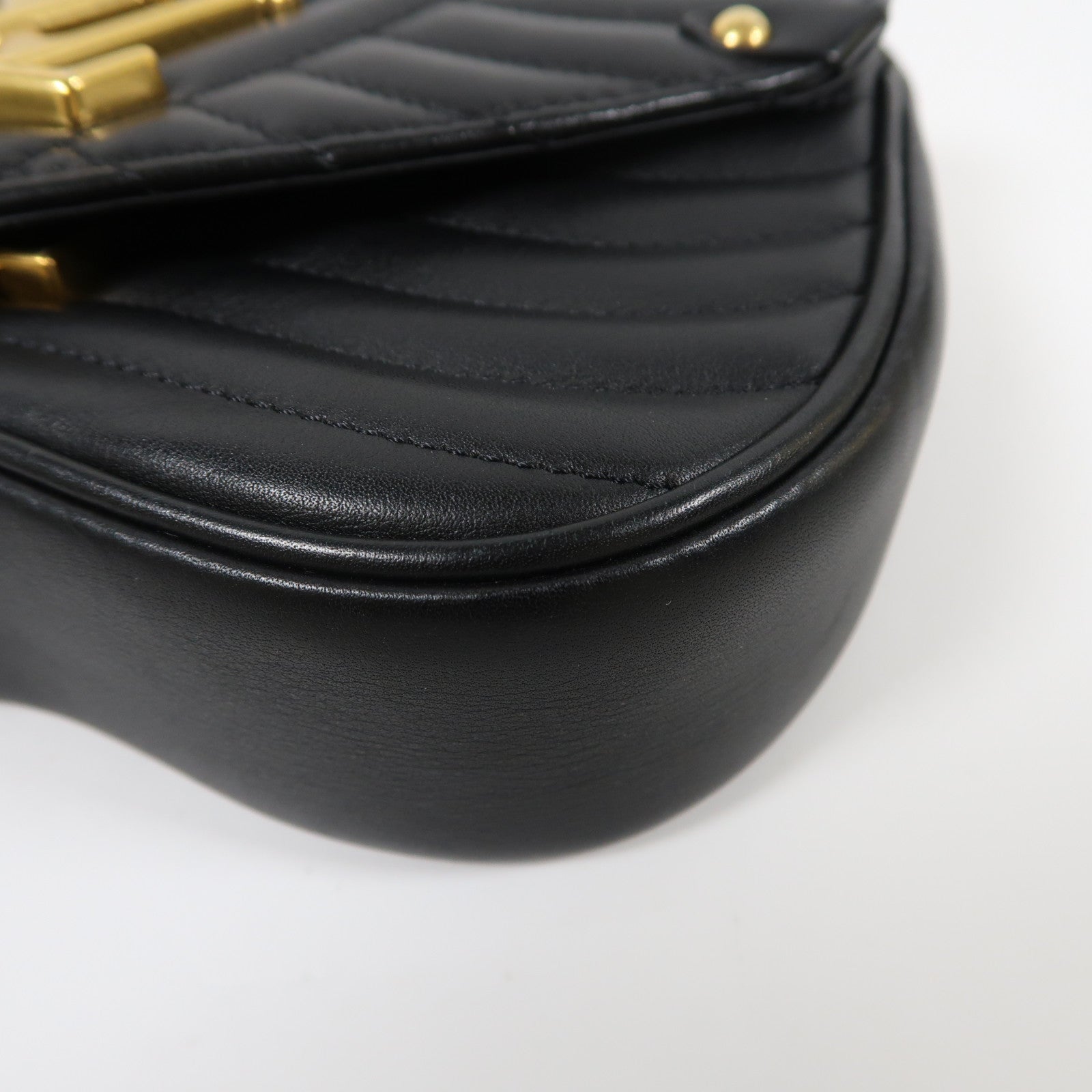 LOUIS VUITTON 【激減優惠】牛皮皮革New Wave Chain金扣手挽肩背兩用袋黑色