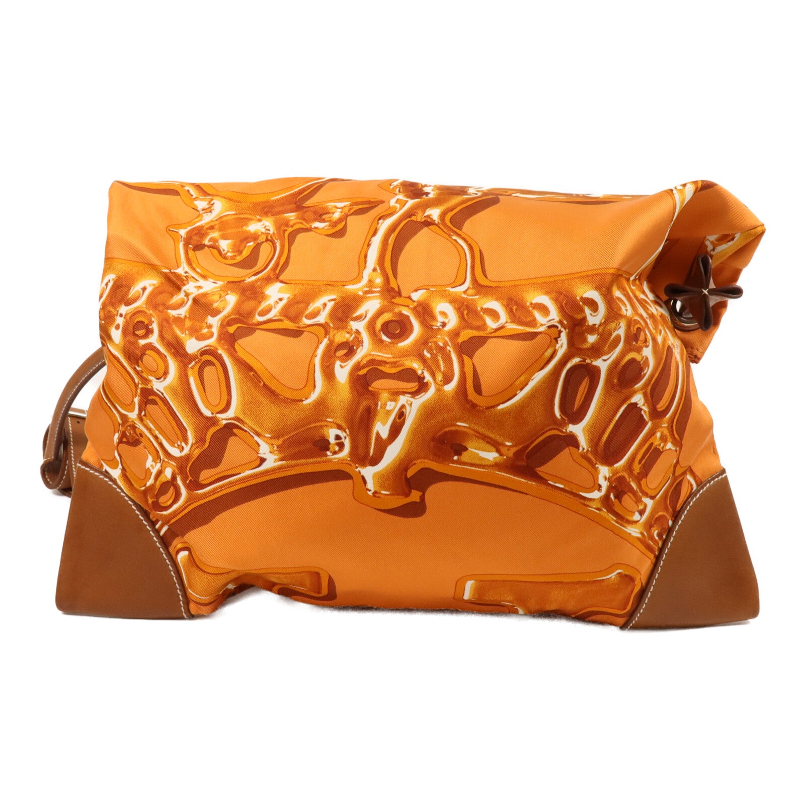 HERMES 絲質Silky City PM肩背袋Orange