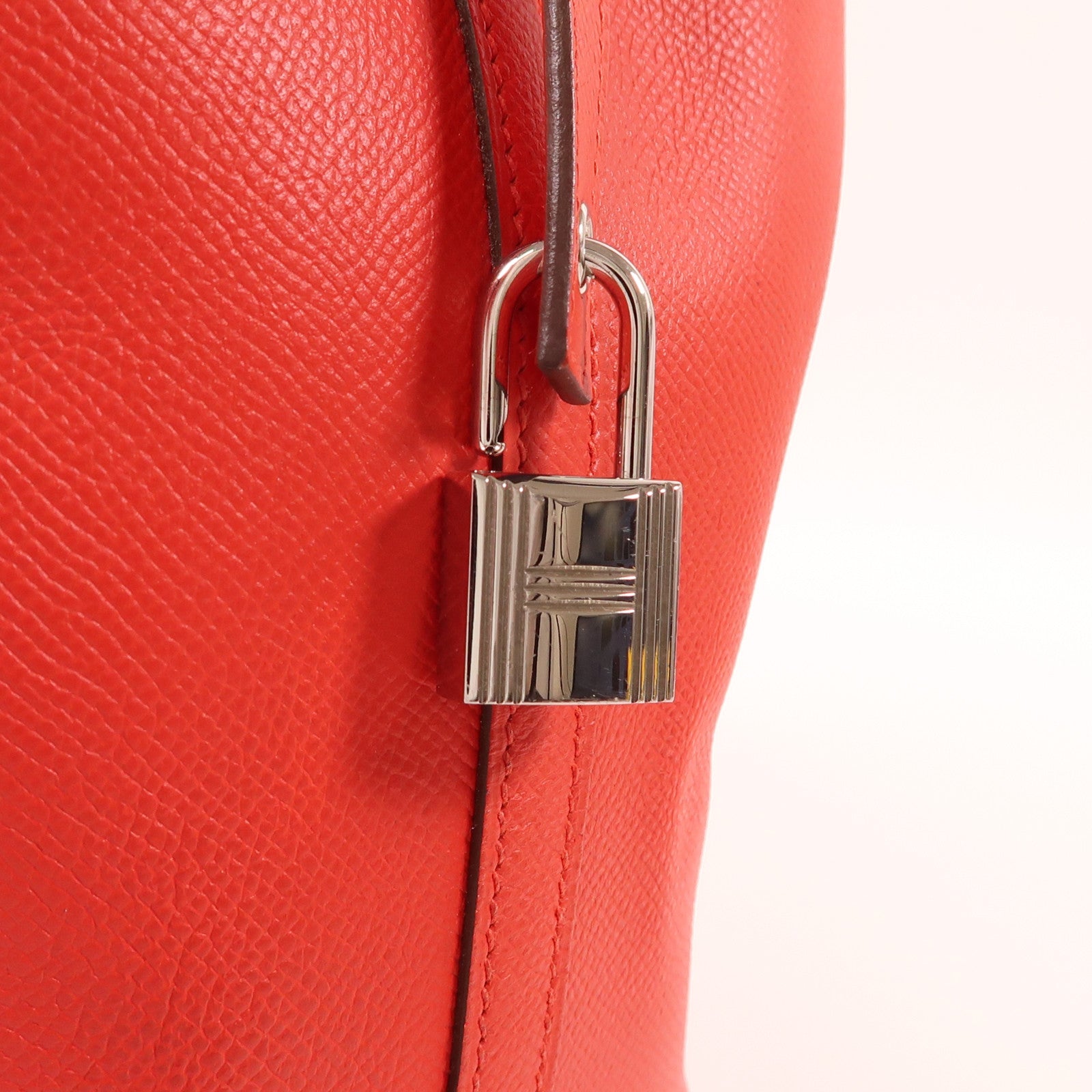 HERMES Epsom皮革Picotin PM銀扣手挽袋Rouge de Coeur