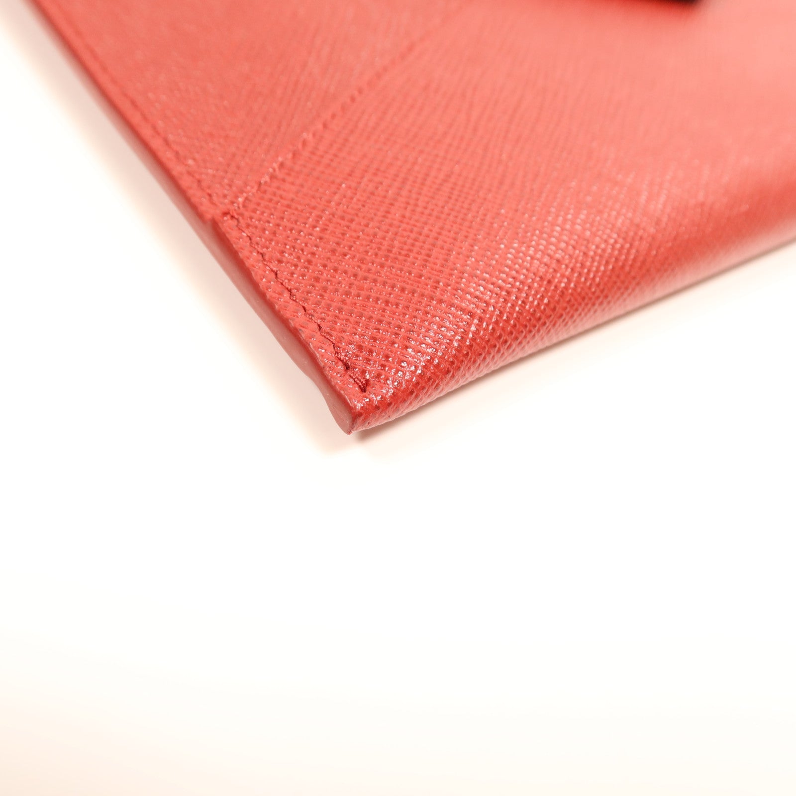 PRADA 【激減優惠】牛皮皮革Envelope Clutch Bag金扣手拿包