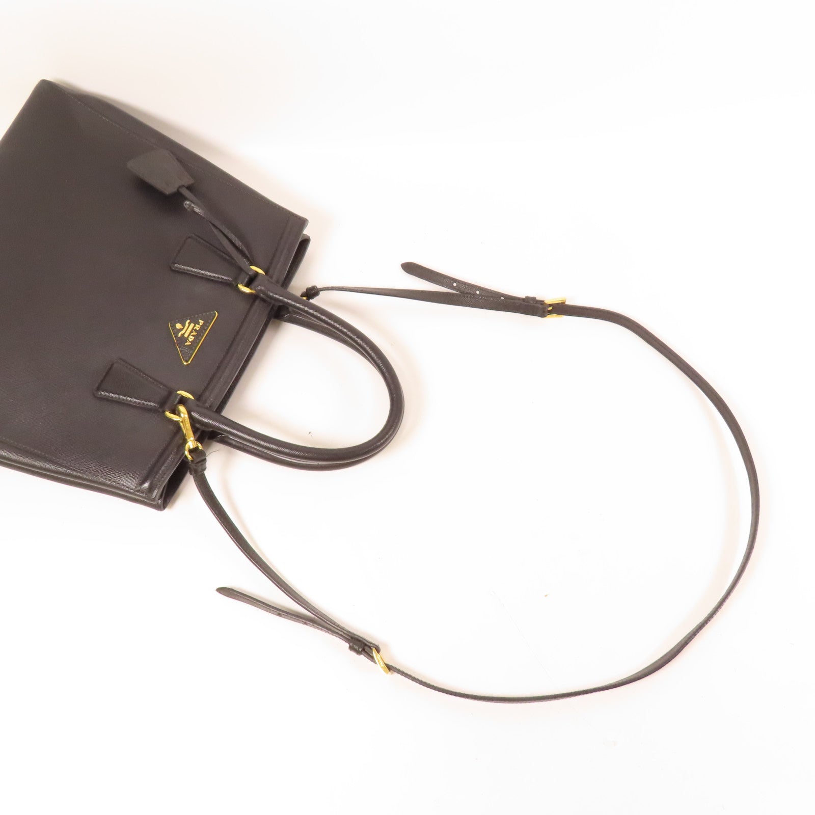 PRADA 【激減優惠】牛皮皮革2 Way Shoulder金扣手挽肩背兩用袋