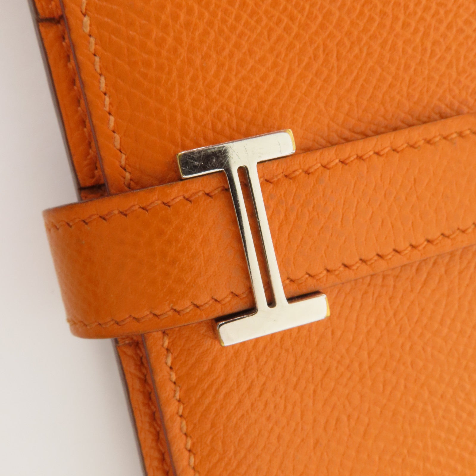 HERMES Epsom皮革Bearn Long Wallet銀扣長錢包