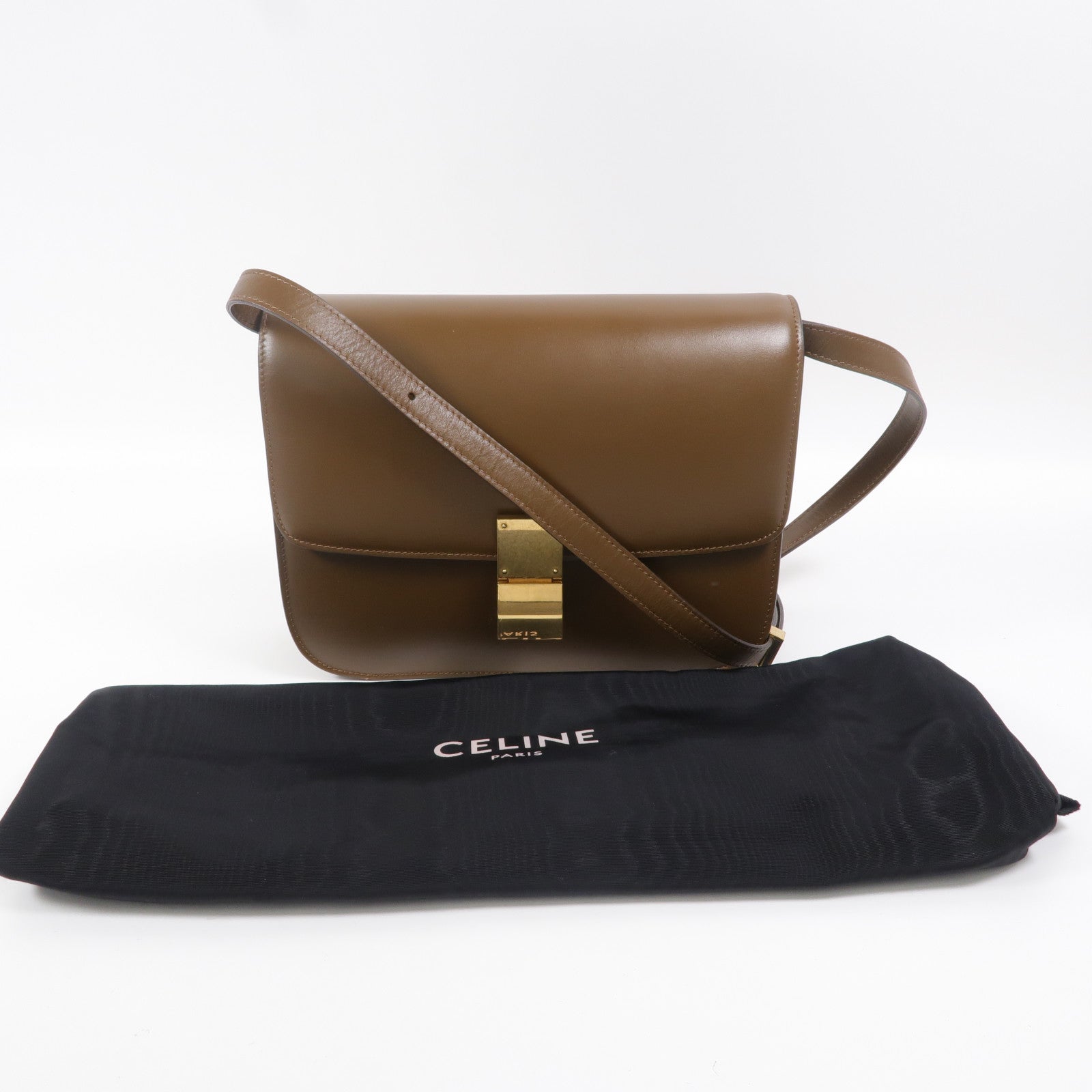 CELINE 牛皮皮革Classic Box Medium肩背袋