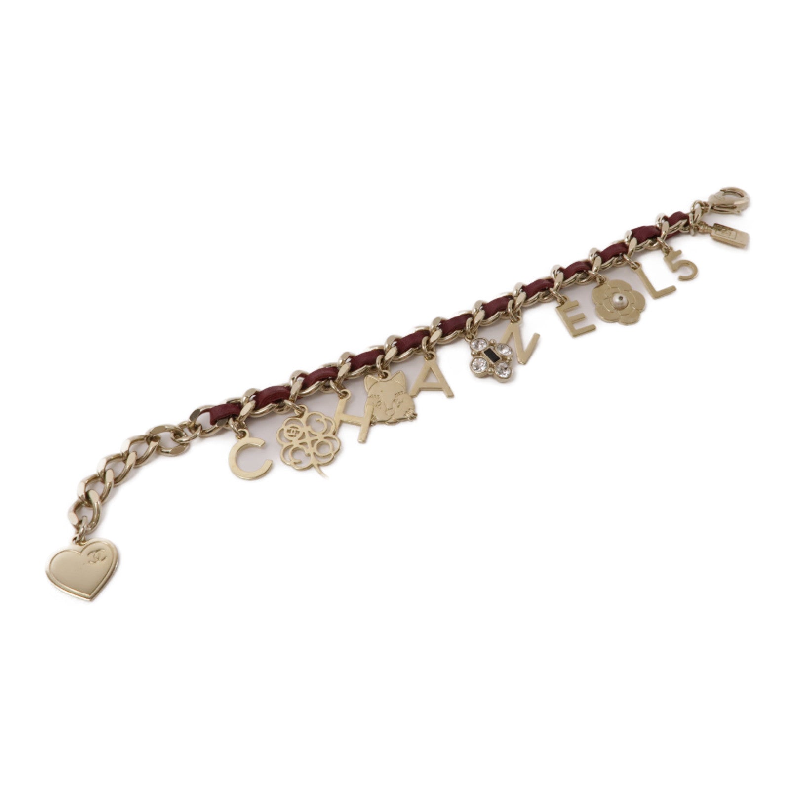 CHANEL【激減優惠】 金屬/皮革Bracelet手鏈紅色/金色