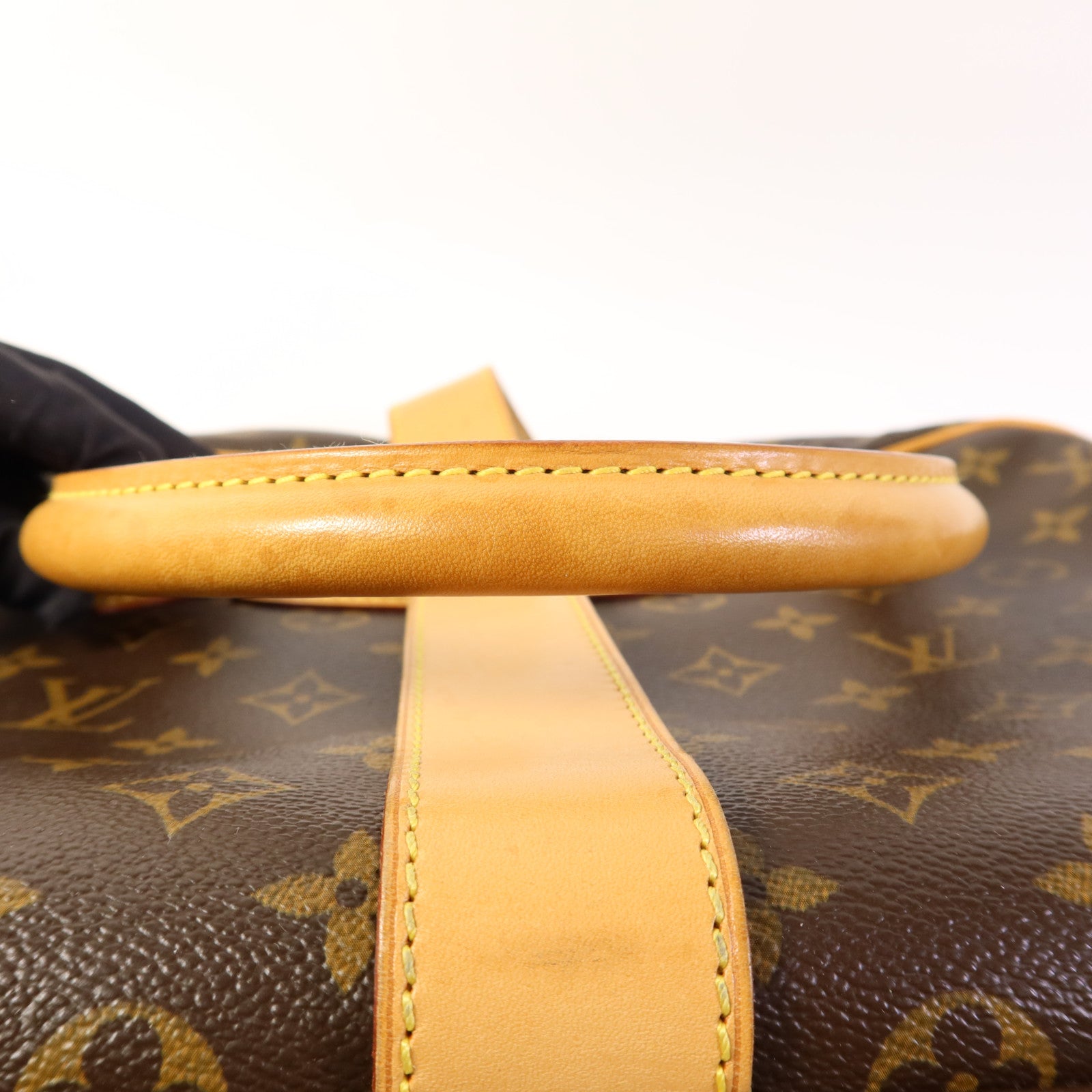 LOUIS VUITTON Monogram Manhattan GM金扣手挽袋棕色
