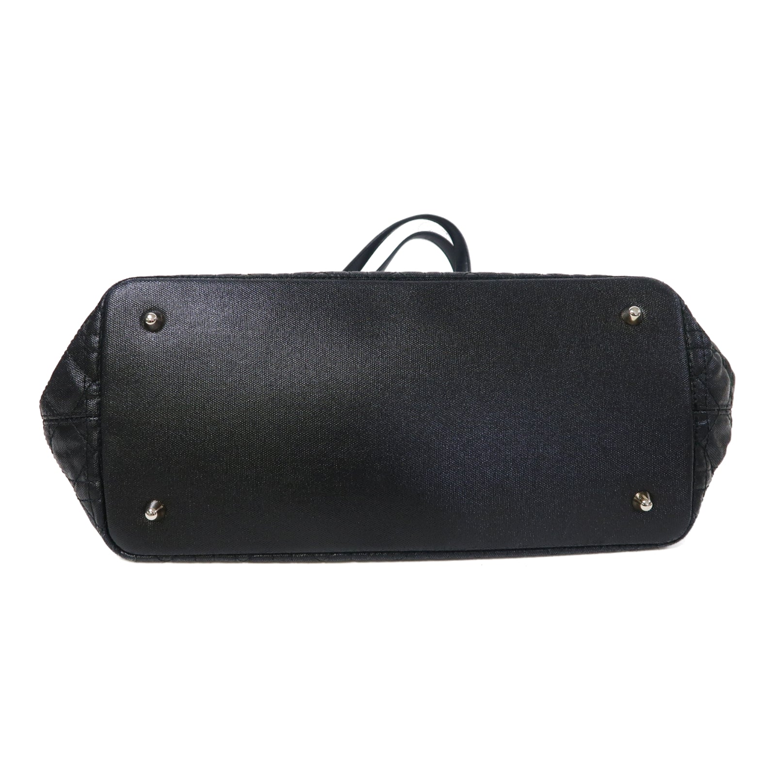 Dior 尼龍Cannage Tote Bag銀扣手挽袋黑色