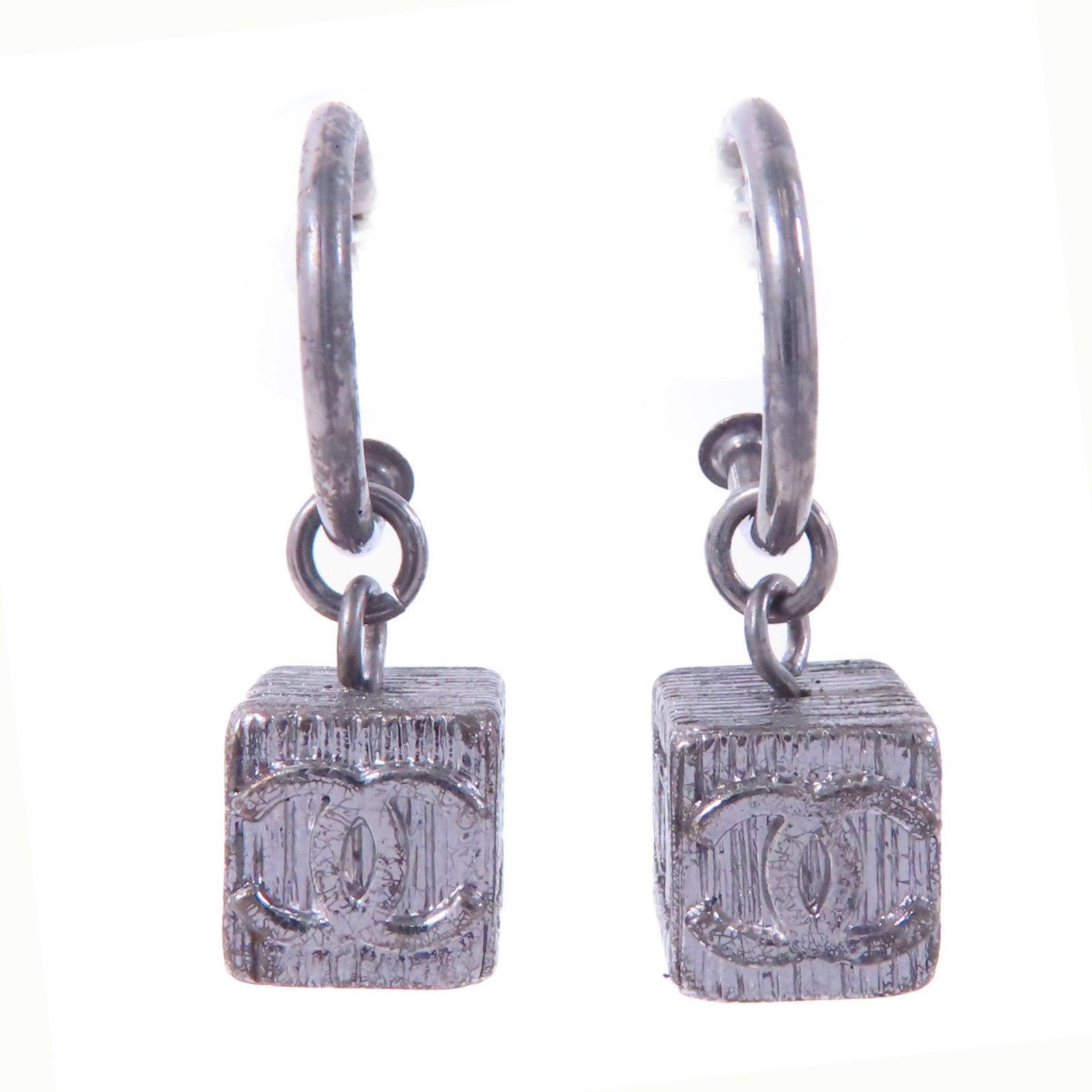 CHANEL 金屬Earrings耳環銀色