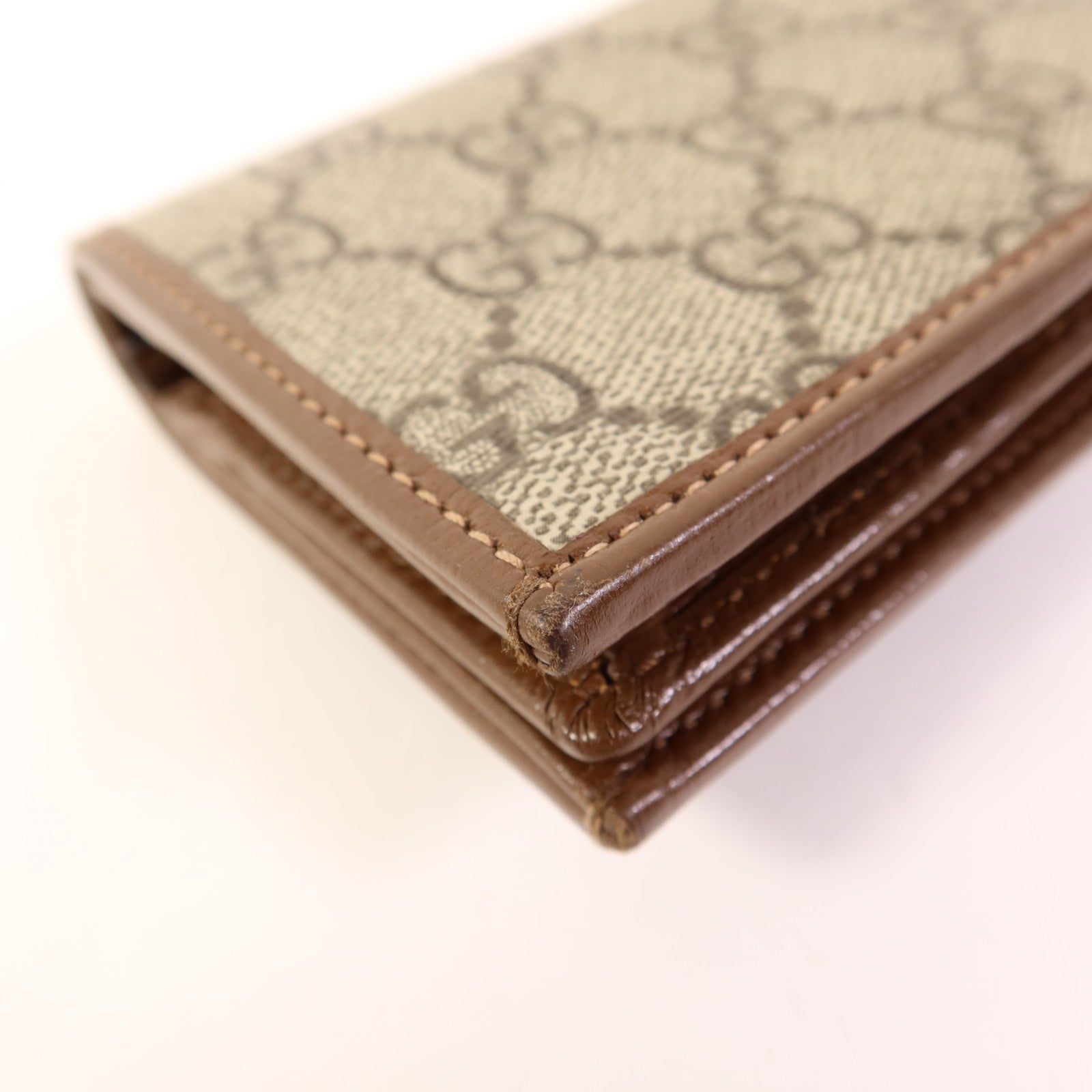 GUCCI 塗層帆布Horsebit 1955 Bifold Wallet金扣錢包