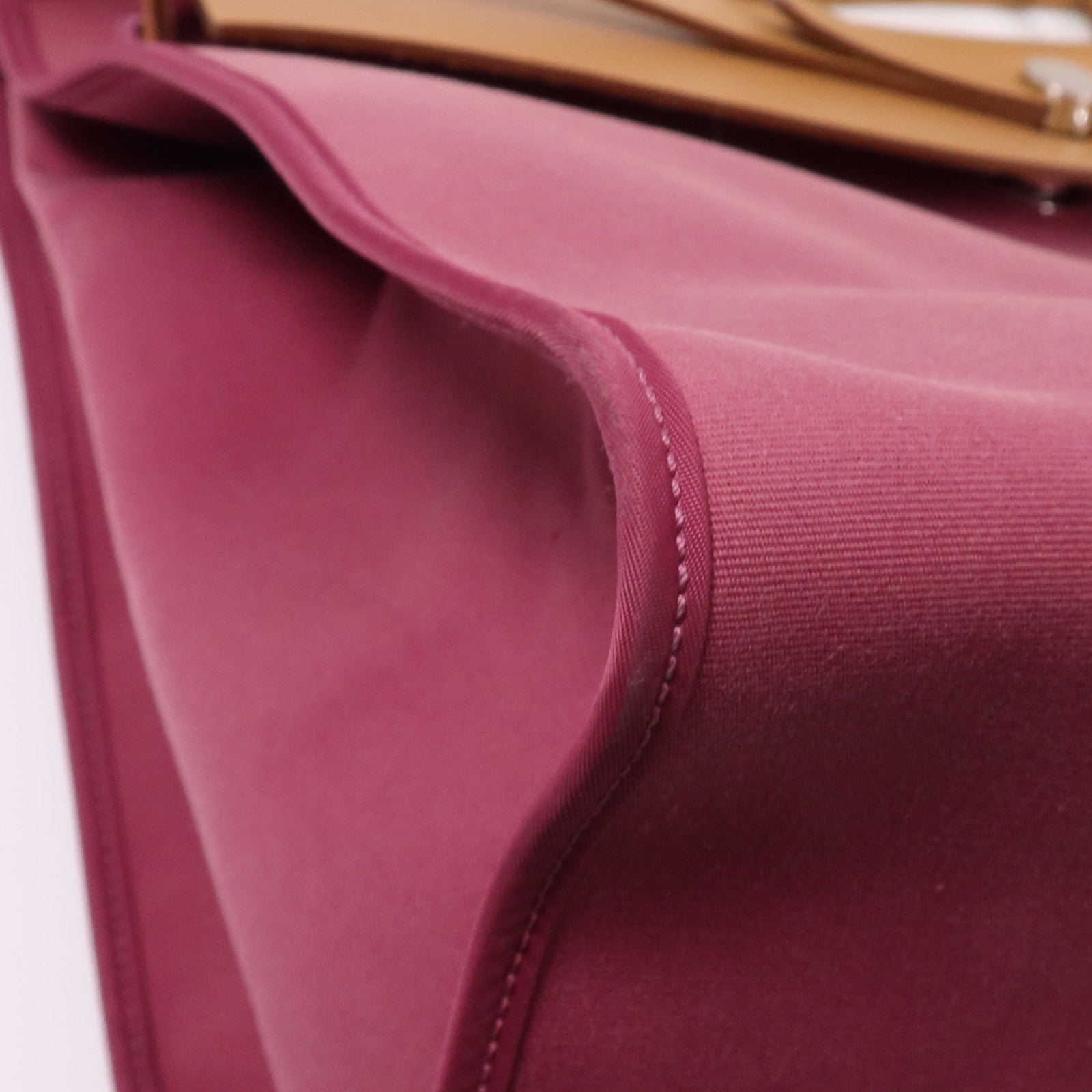 HERMES 帆布Herbag 50銀扣手挽肩背兩用袋Tosca