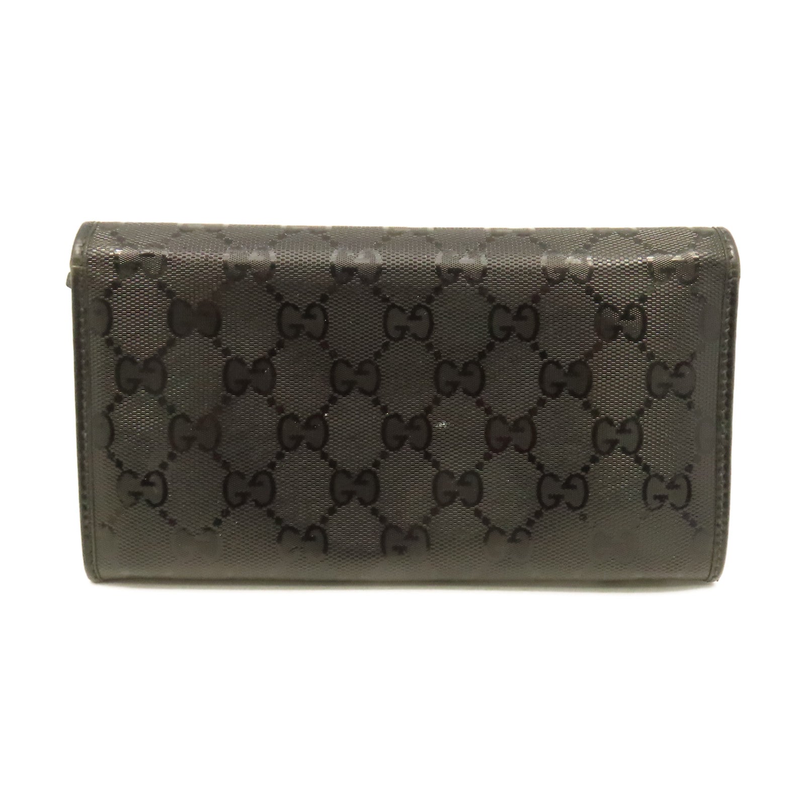 GUCCI 【激減優惠】漆皮皮革Long Wallet長錢包黑色