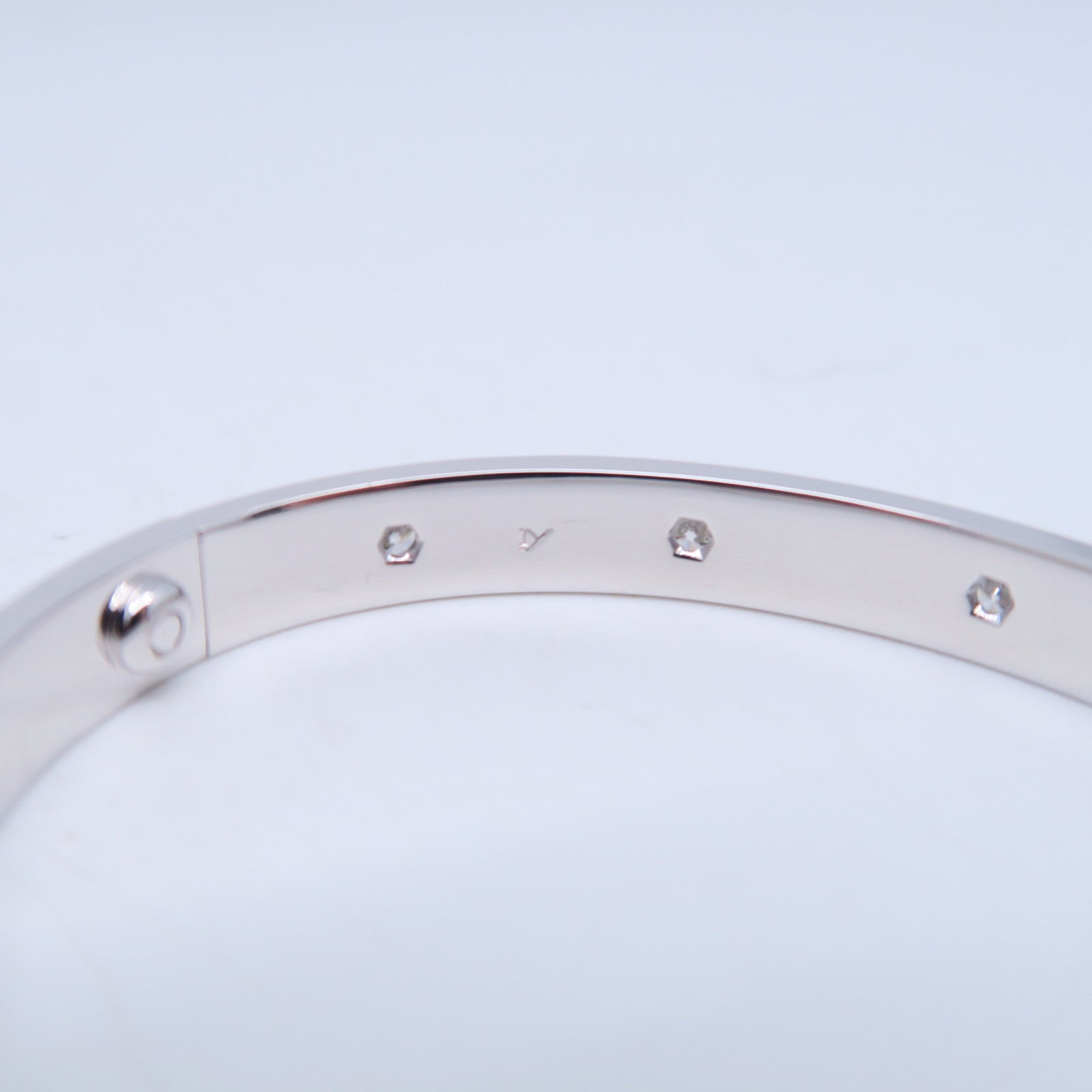 CARTIER 【激減優惠】18K白金Love Bracelet 10 Diamonds手鐲Cartier#16/US#15cm
