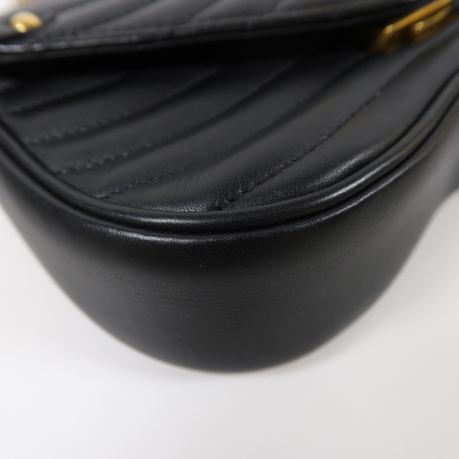 LOUIS VUITTON LV GHW New Wave Chain 2 Way Shoulder Bag Calfskin Leather Black