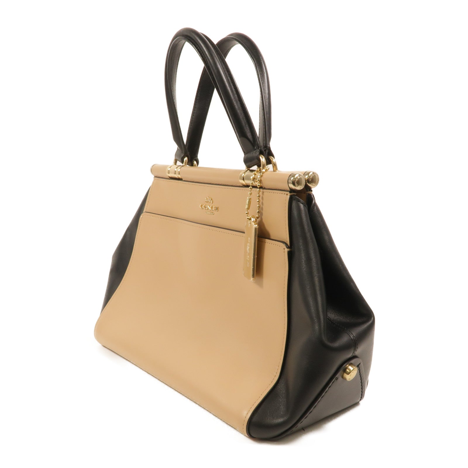 COACH 牛皮皮革2 Way Shoulder手挽肩背兩用袋