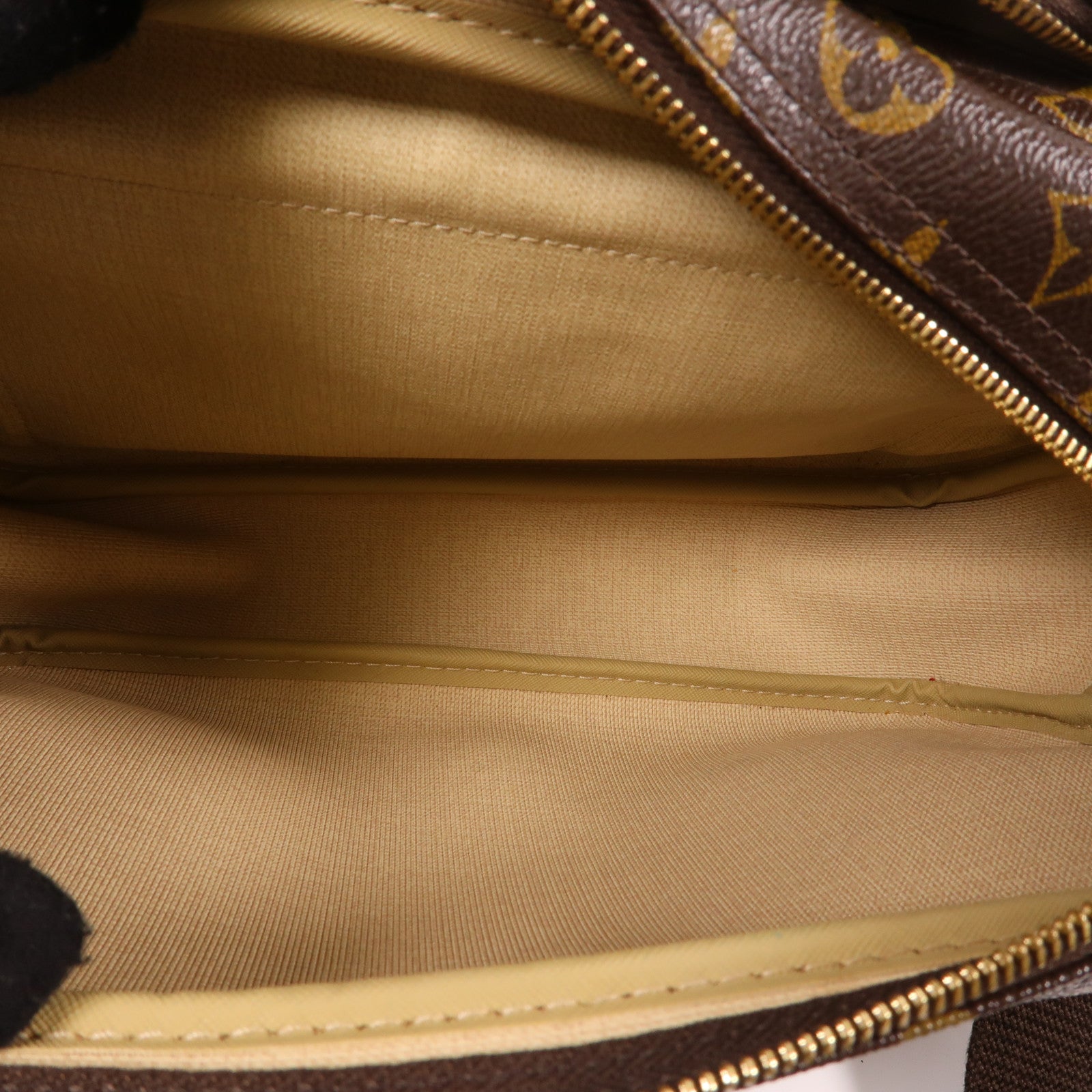 LOUIS VUITTON Monogram Reporter PM金扣肩背袋棕色
