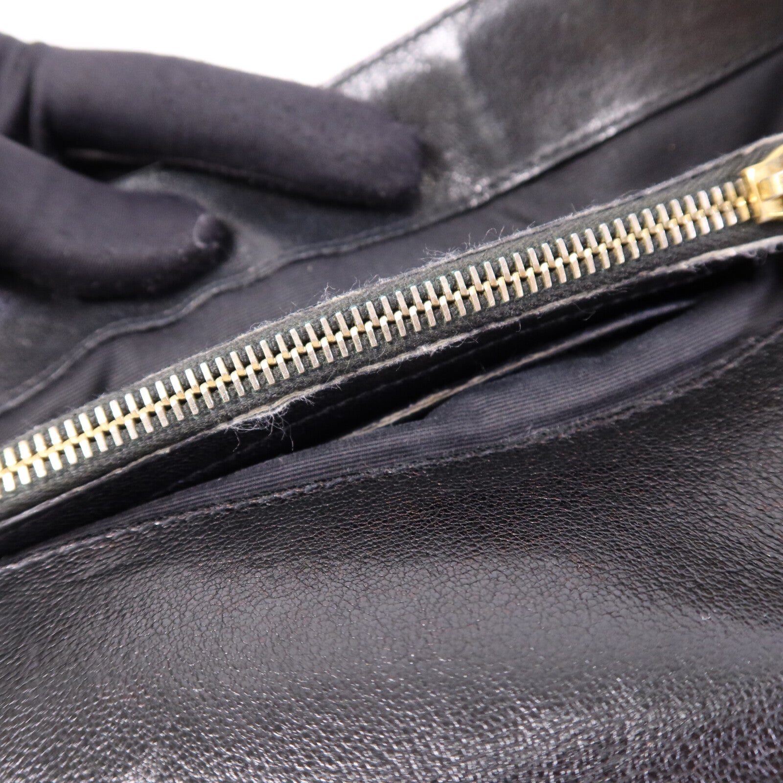 YVES SAINT LAURENT 牛皮皮革2 Way Shoulder Bag金扣手挽肩背兩用袋