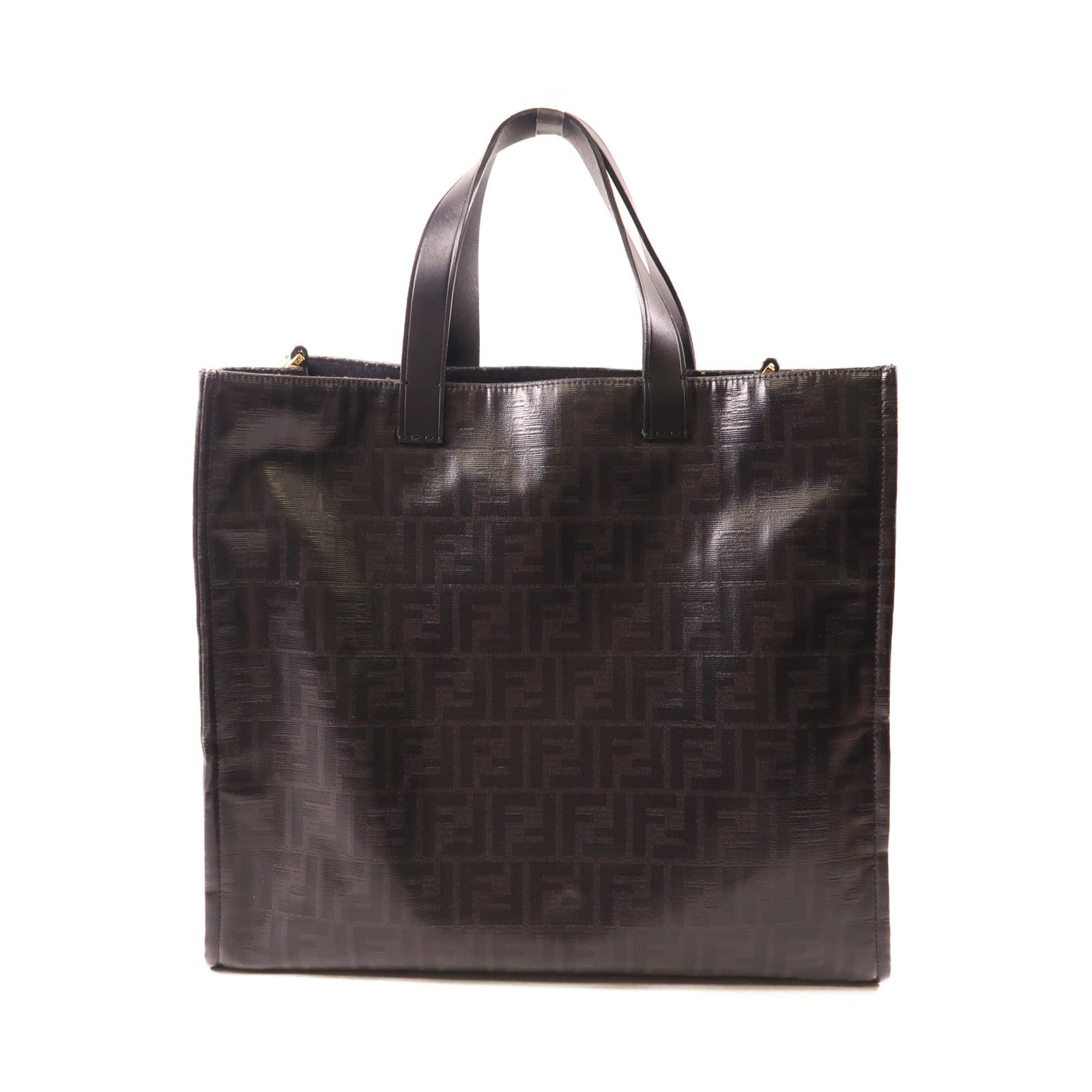 FENDI 塗層帆布Tote Bag金扣手挽袋