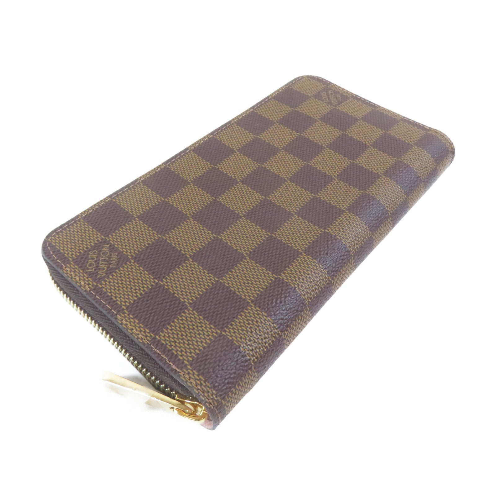 LOUIS VUITTON Damier Long Round Wallet金扣長錢包啡色