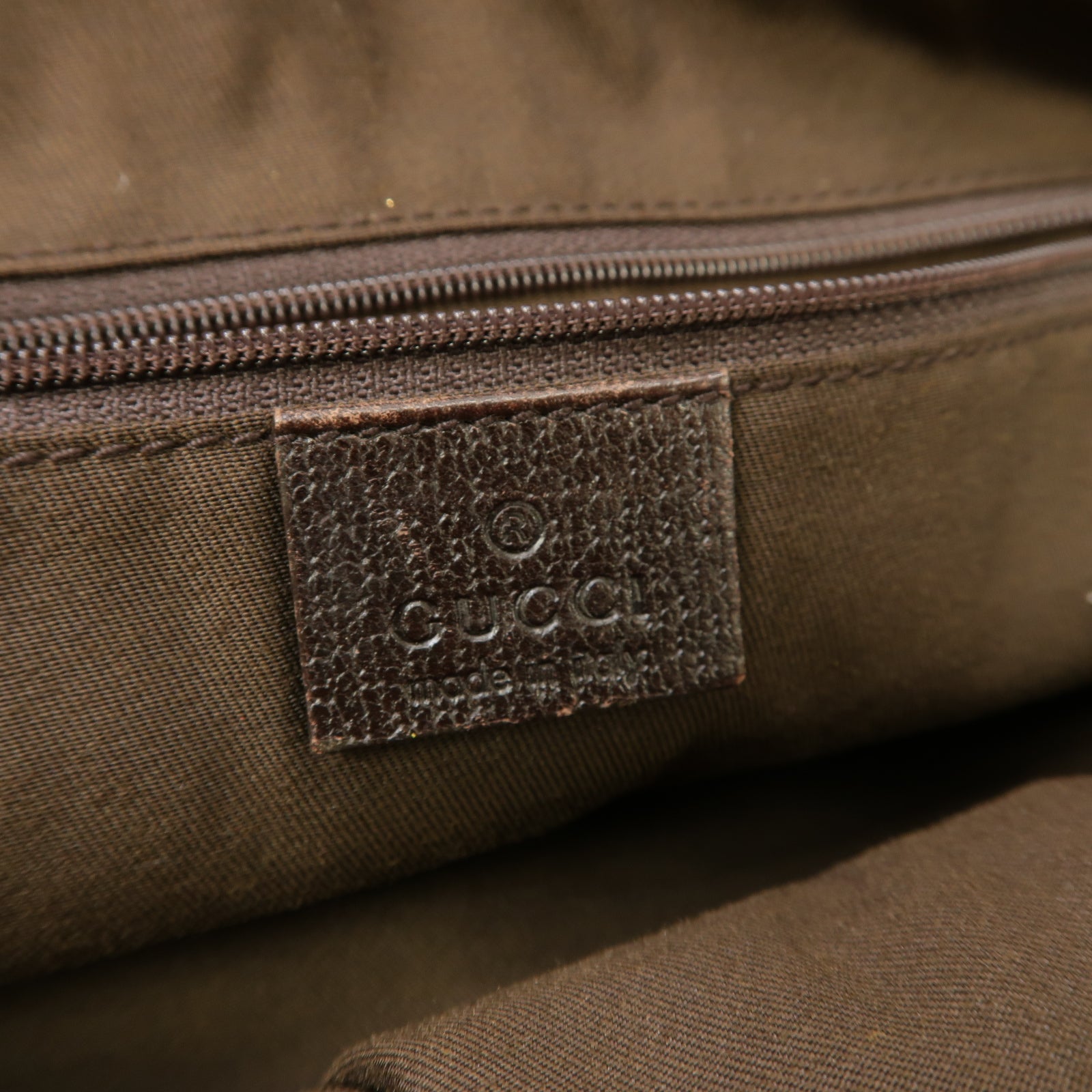 GUCCI 帆布Shoulder Bag金扣肩背袋啡色