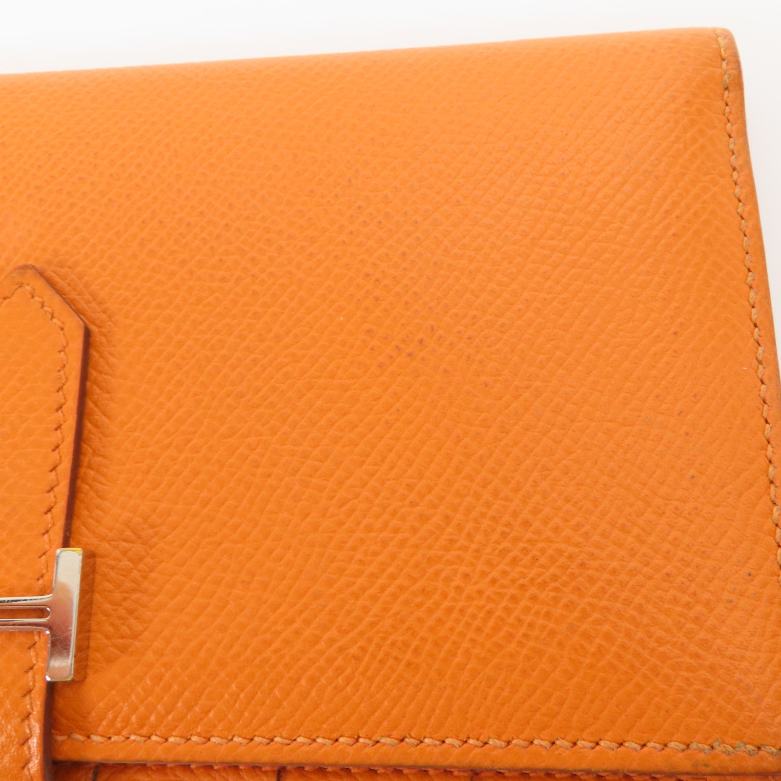 HERMES Epsom皮革Bearn Long Wallet銀扣長錢包