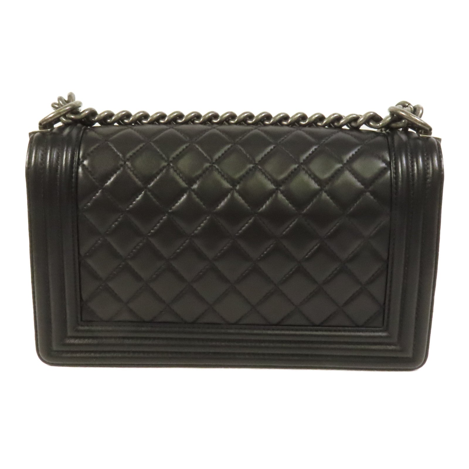 CHANEL 牛皮皮革Boy 25鏈帶肩背袋