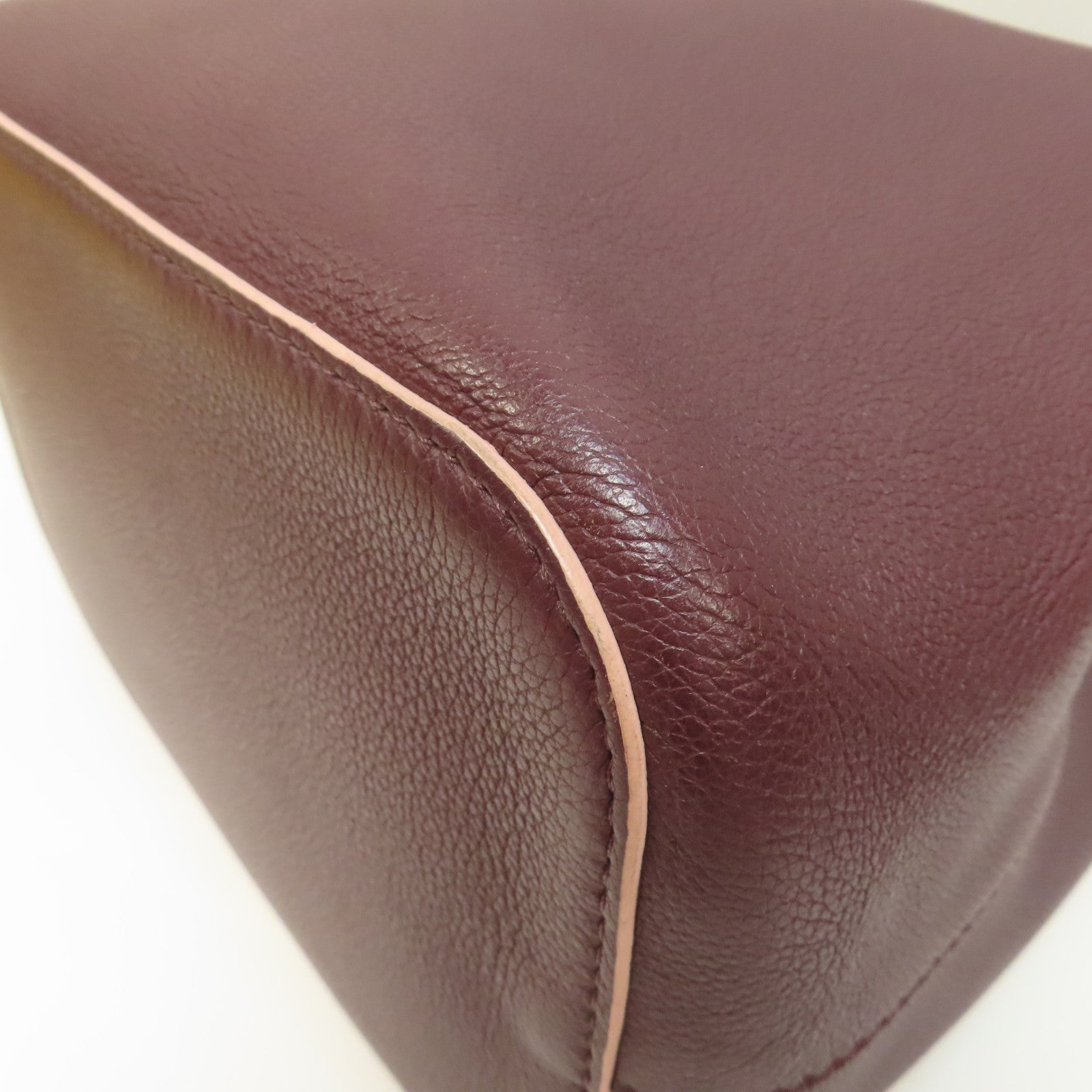 LOUIS VUITTON 【激減優惠】牛皮皮革Lockme Bucket銀扣肩背袋紫色