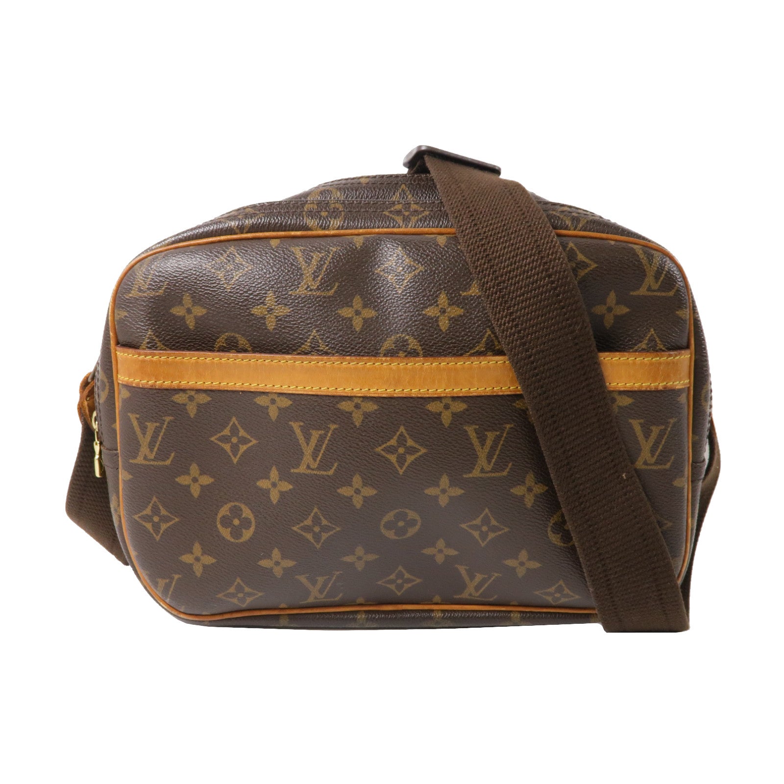 LOUIS VUITTON Monogram Reporter PM金扣肩背袋