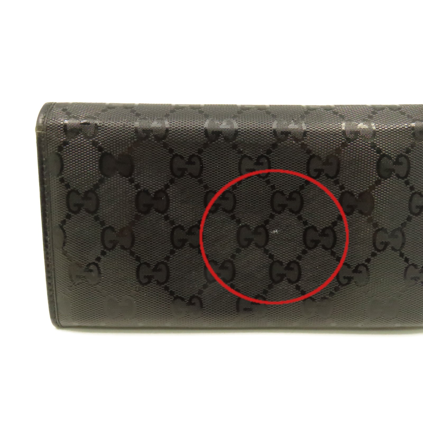 GUCCI 【激減優惠】漆皮皮革Long Wallet長錢包黑色