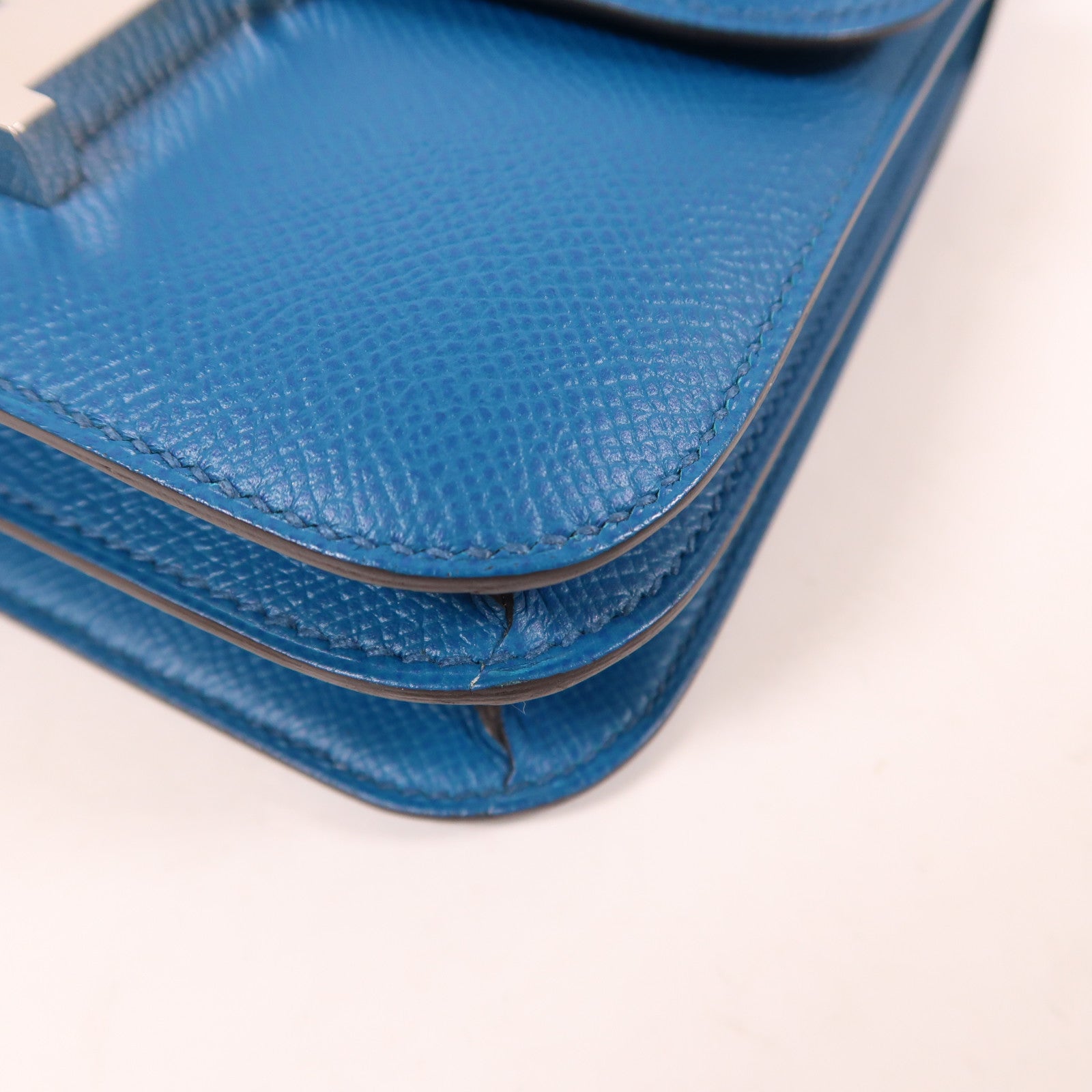 HERMES Epsom皮革Constance Mini銀扣肩背袋