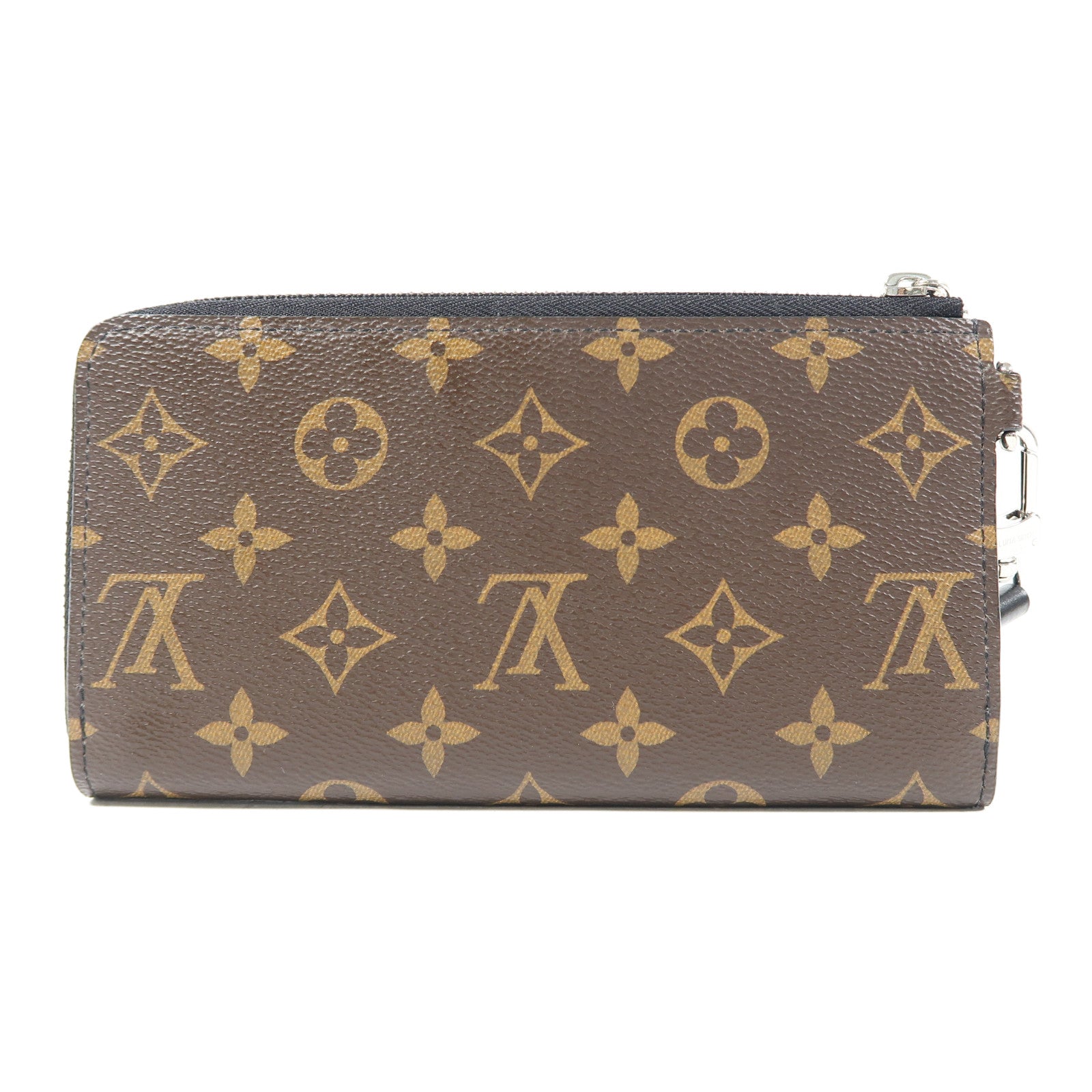 LOUIS VUITTON Monogram Zippy Dragonne銀扣長錢包啡色