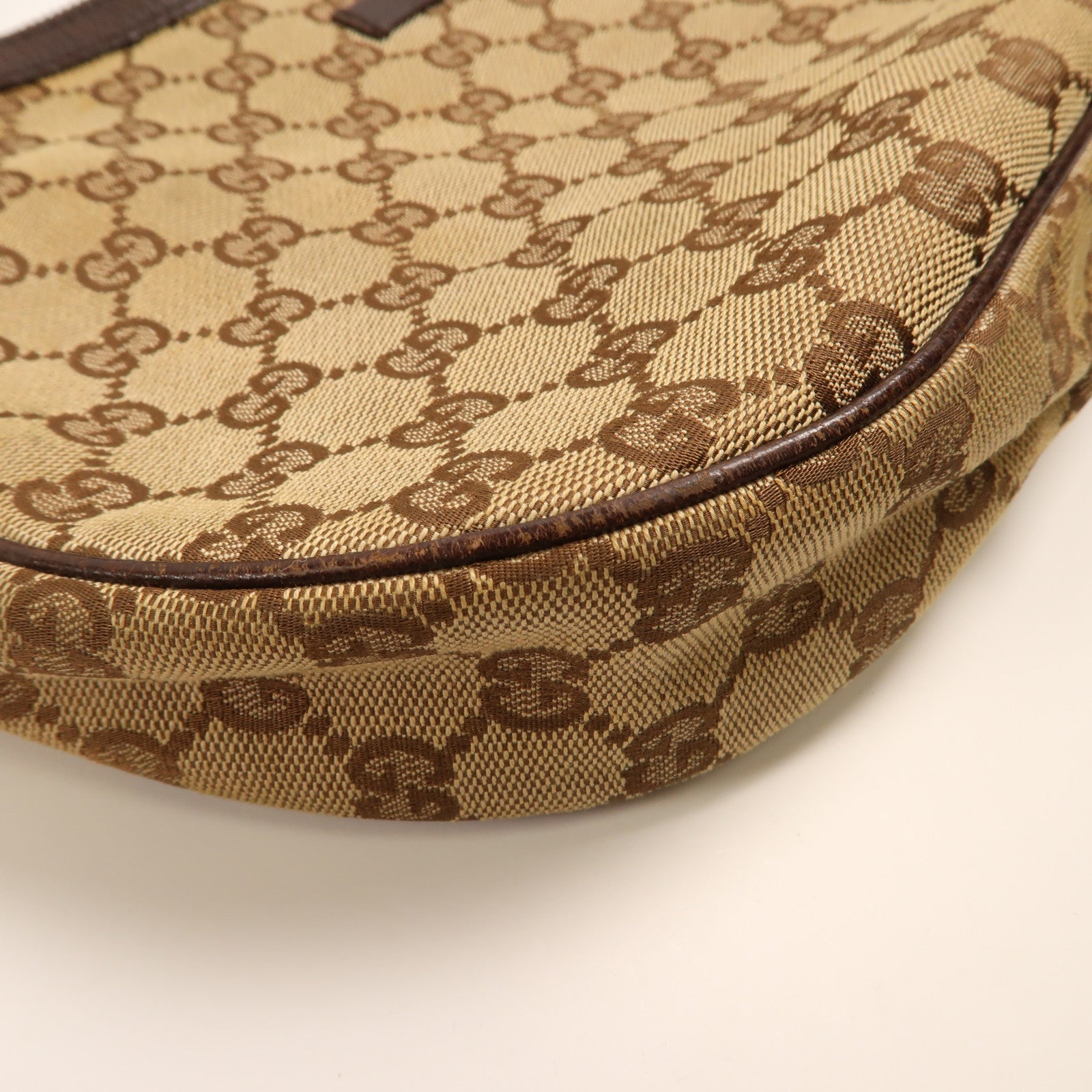 GUCCI 帆布Shoulder Bag銀扣肩背袋